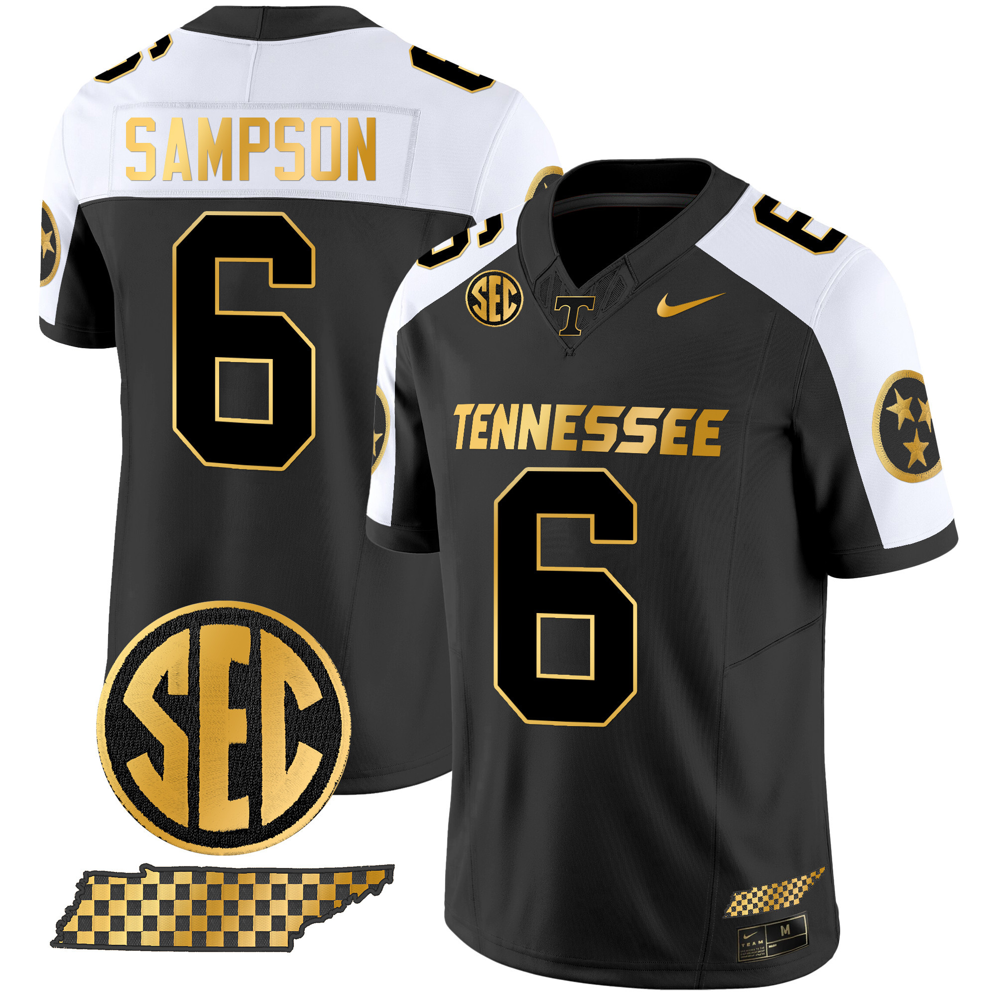 Men's Tennessee Volunteers 2024 Gold Vapor Limited Jersey - All Stitched