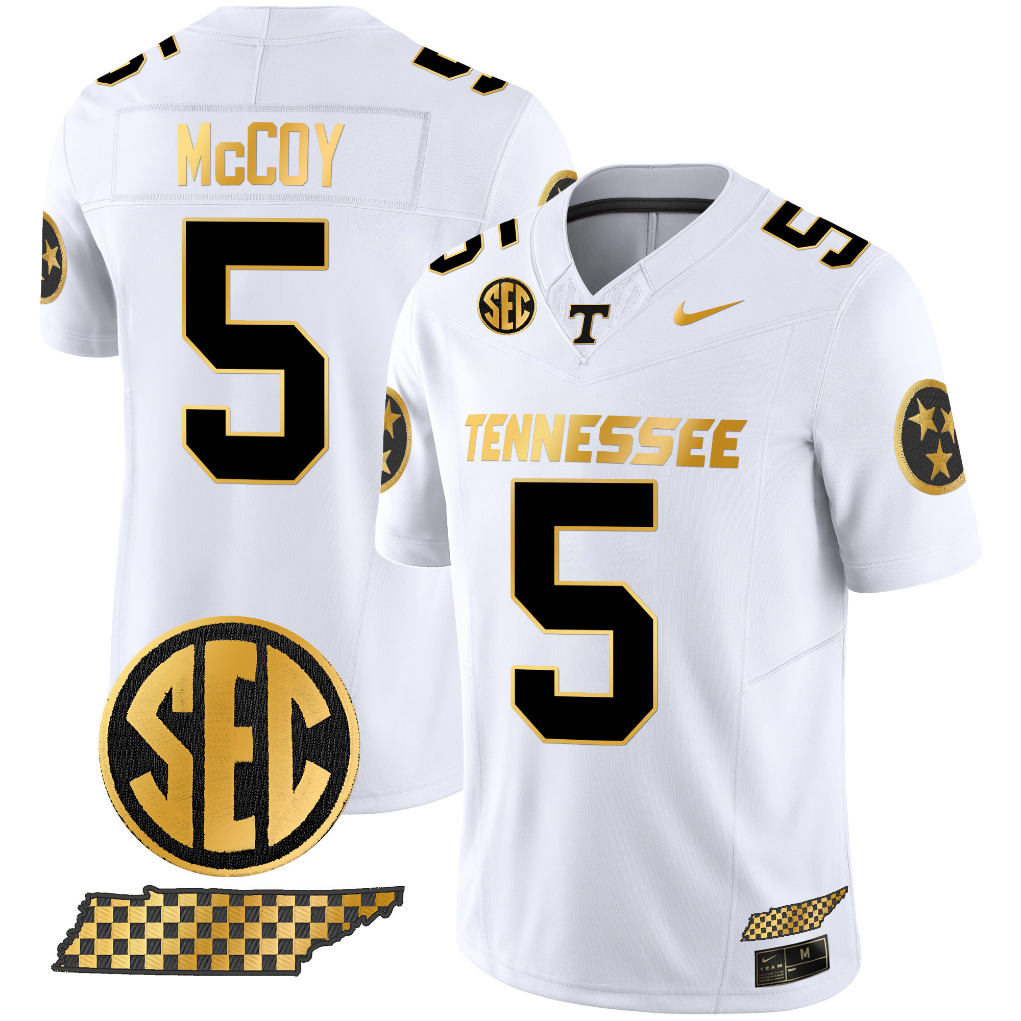 Men's Tennessee Volunteers 2024 Gold Vapor Limited Jersey - All Stitched