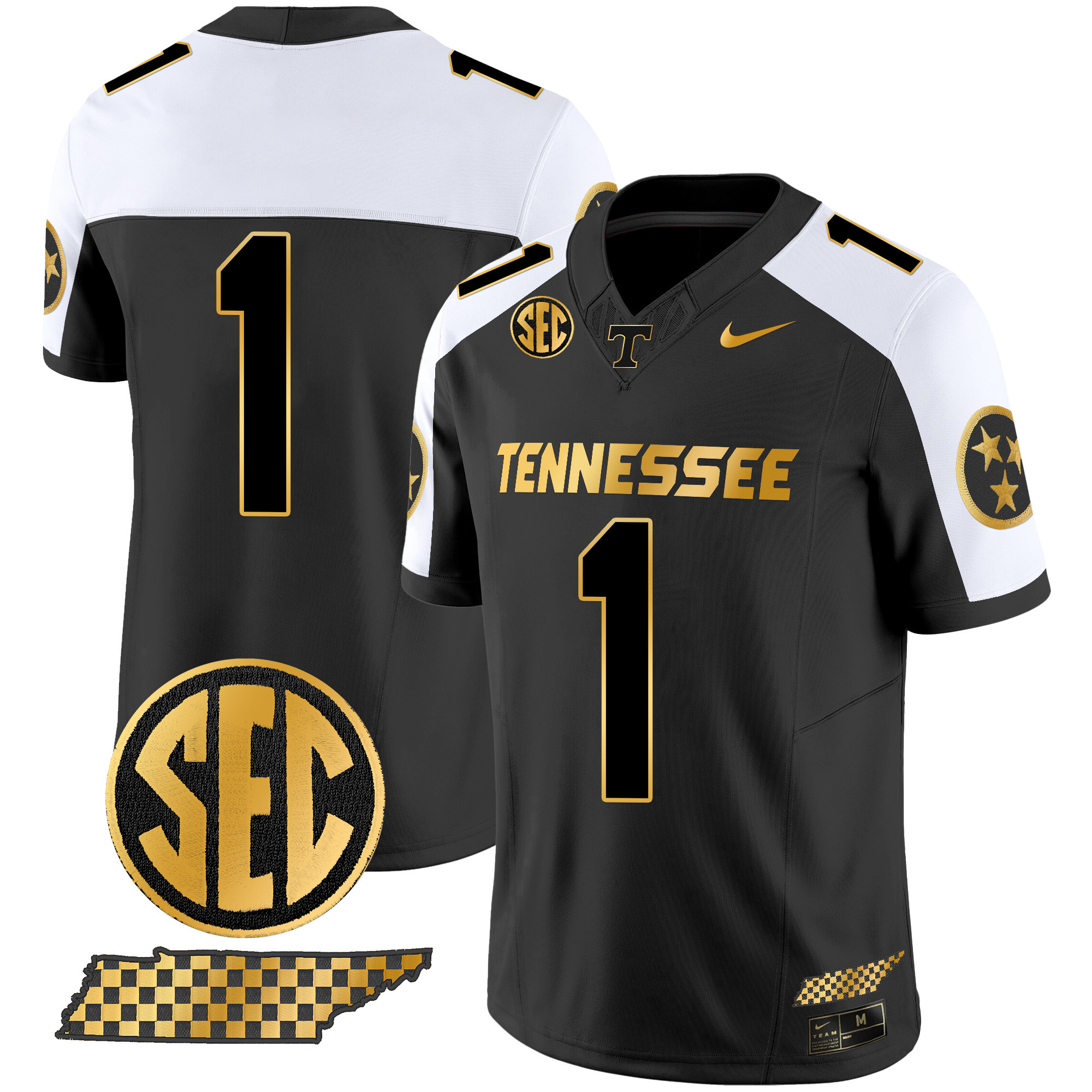 Men's Tennessee Volunteers 2024 Gold Vapor Limited Jersey - All Stitched