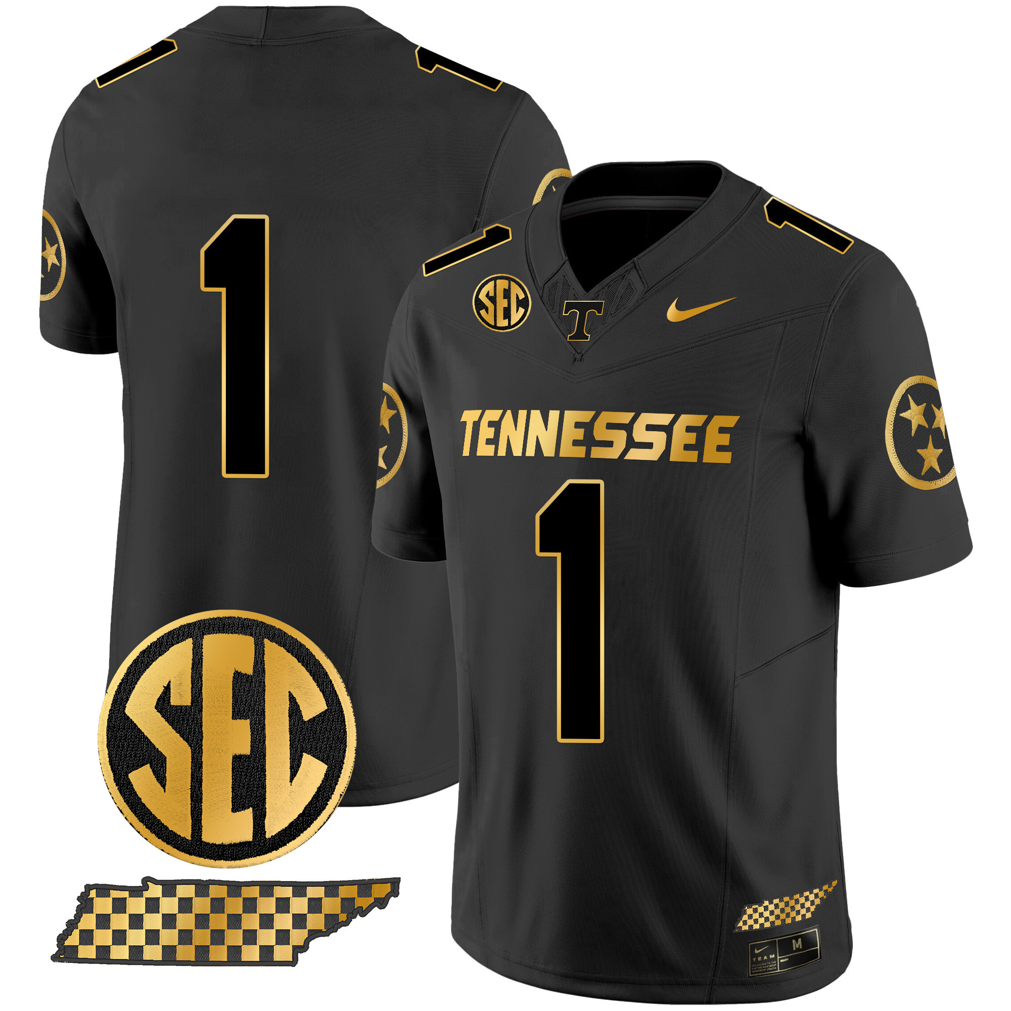 Men's Tennessee Volunteers 2024 Gold Vapor Limited Jersey - All Stitched