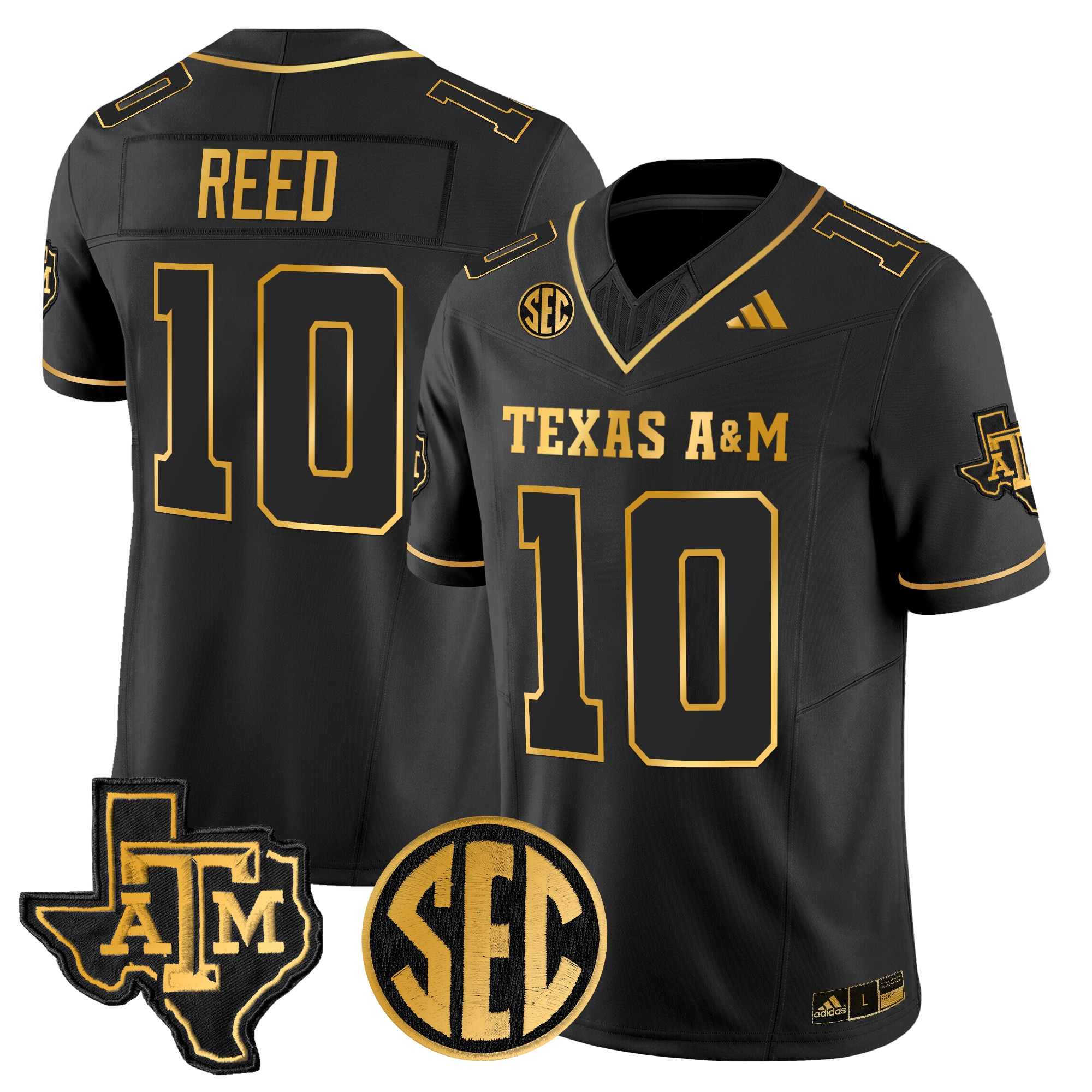 Men's Texas A&M Aggies 2024 Gold Vapor Limited Jersey - All Stitched