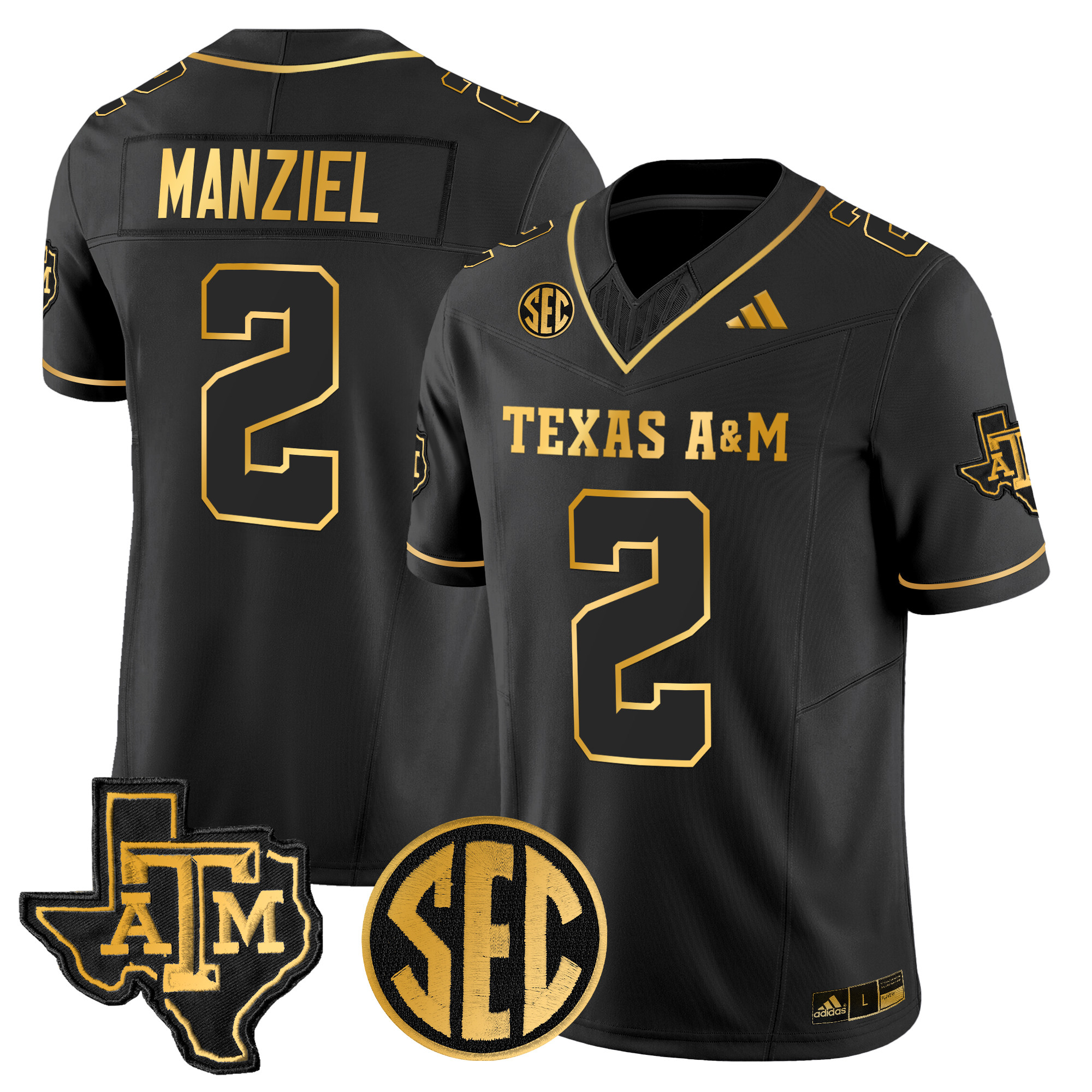 Men's Texas A&M Aggies 2024 Gold Vapor Limited Jersey - All Stitched