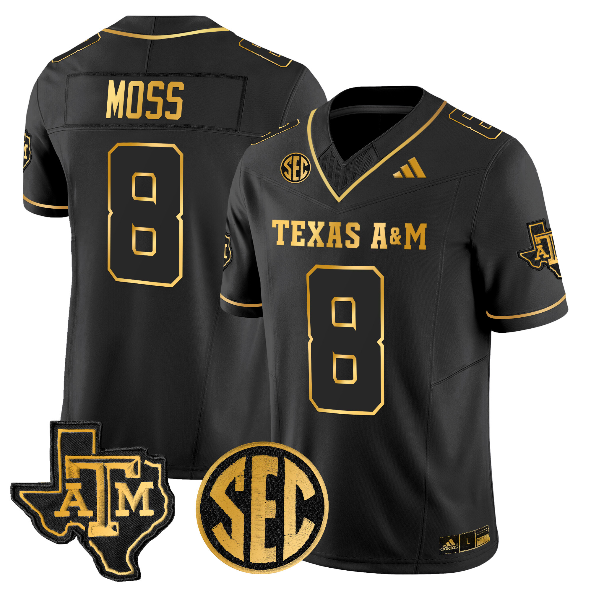 Men's Texas A&M Aggies 2024 Gold Vapor Limited Jersey - All Stitched