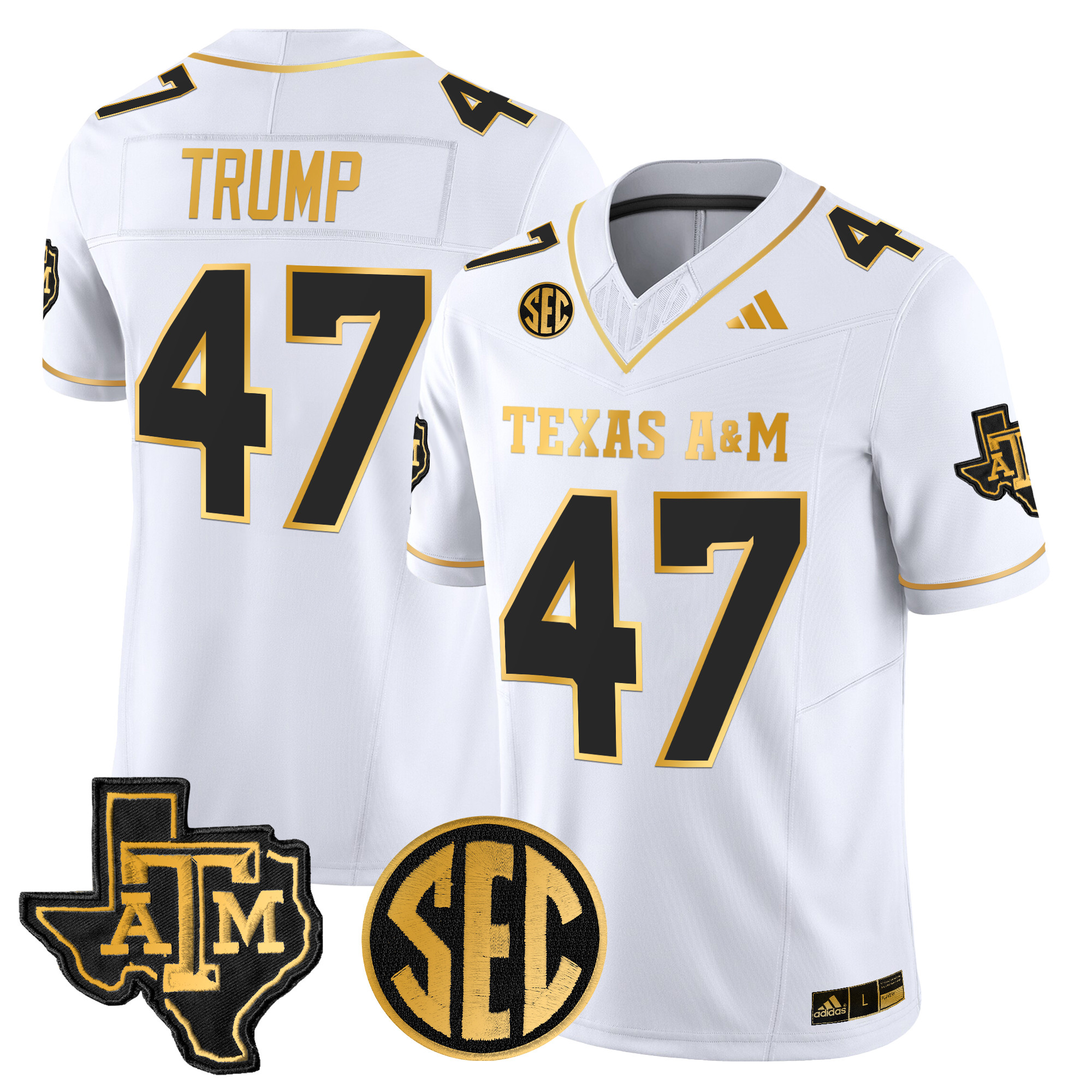 Men's Texas A&M Aggies 2024 Gold Vapor Limited Jersey - All Stitched
