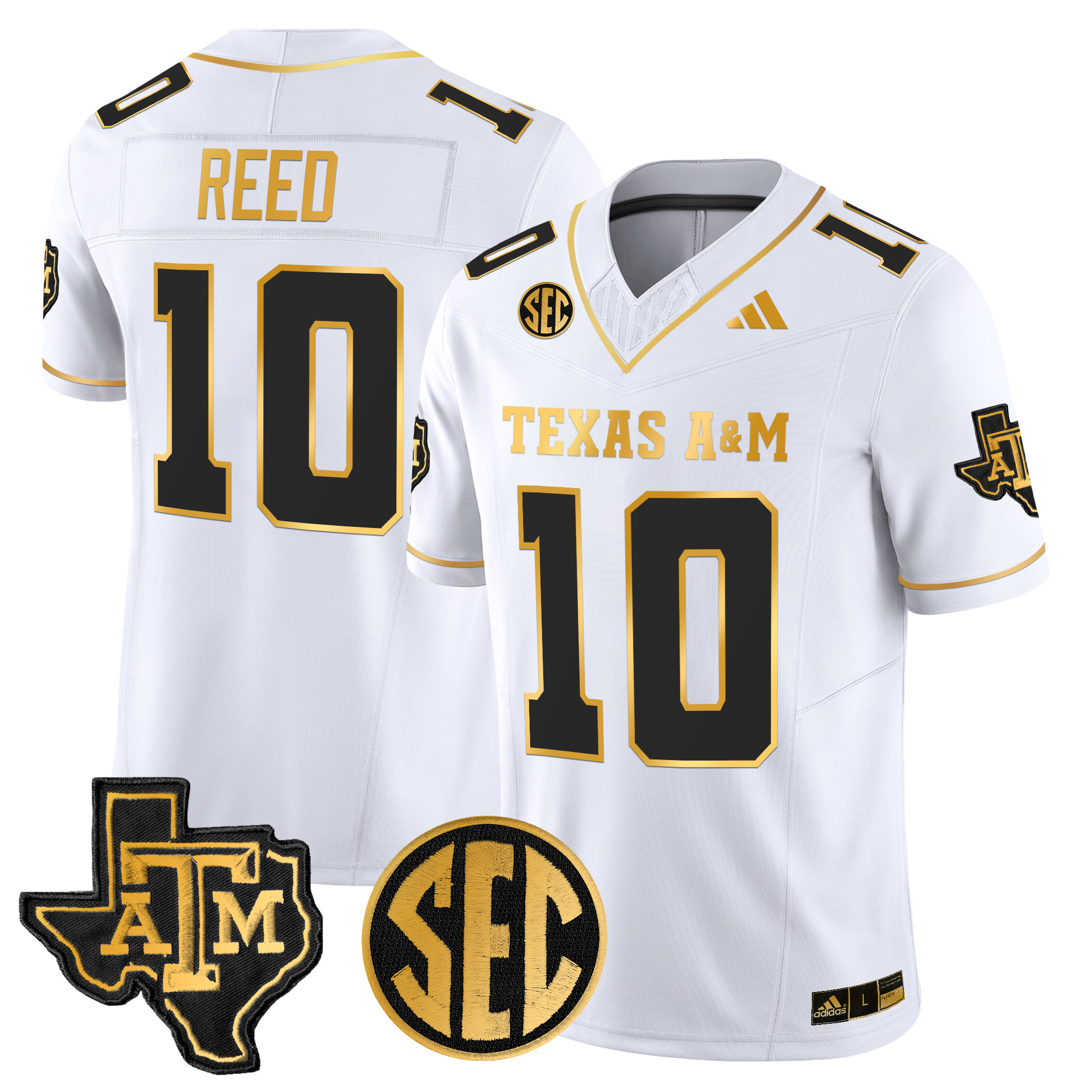 Men's Texas A&M Aggies 2024 Gold Vapor Limited Jersey - All Stitched