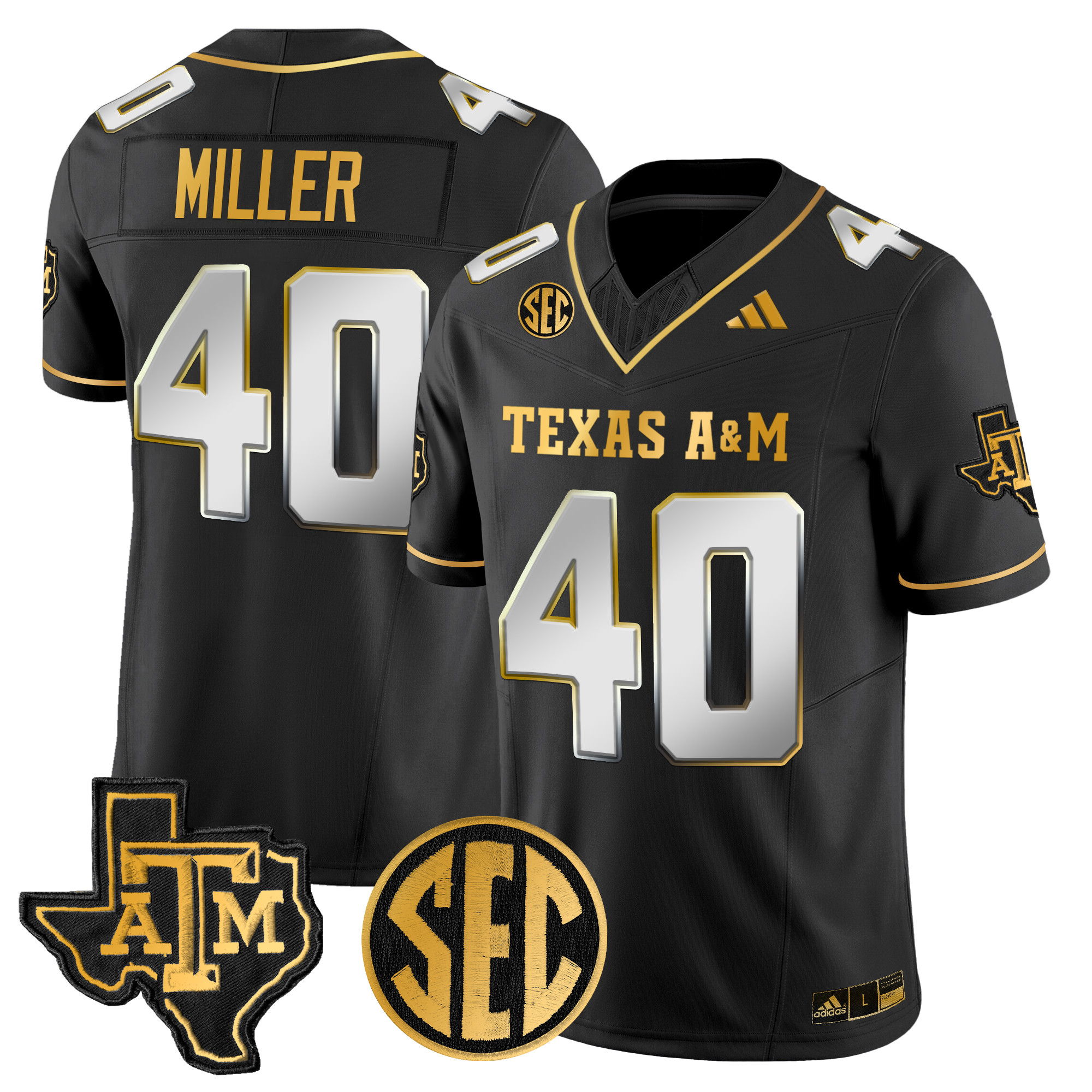 Men's Texas A&M Aggies 2024 Gold Vapor Limited Jersey - All Stitched