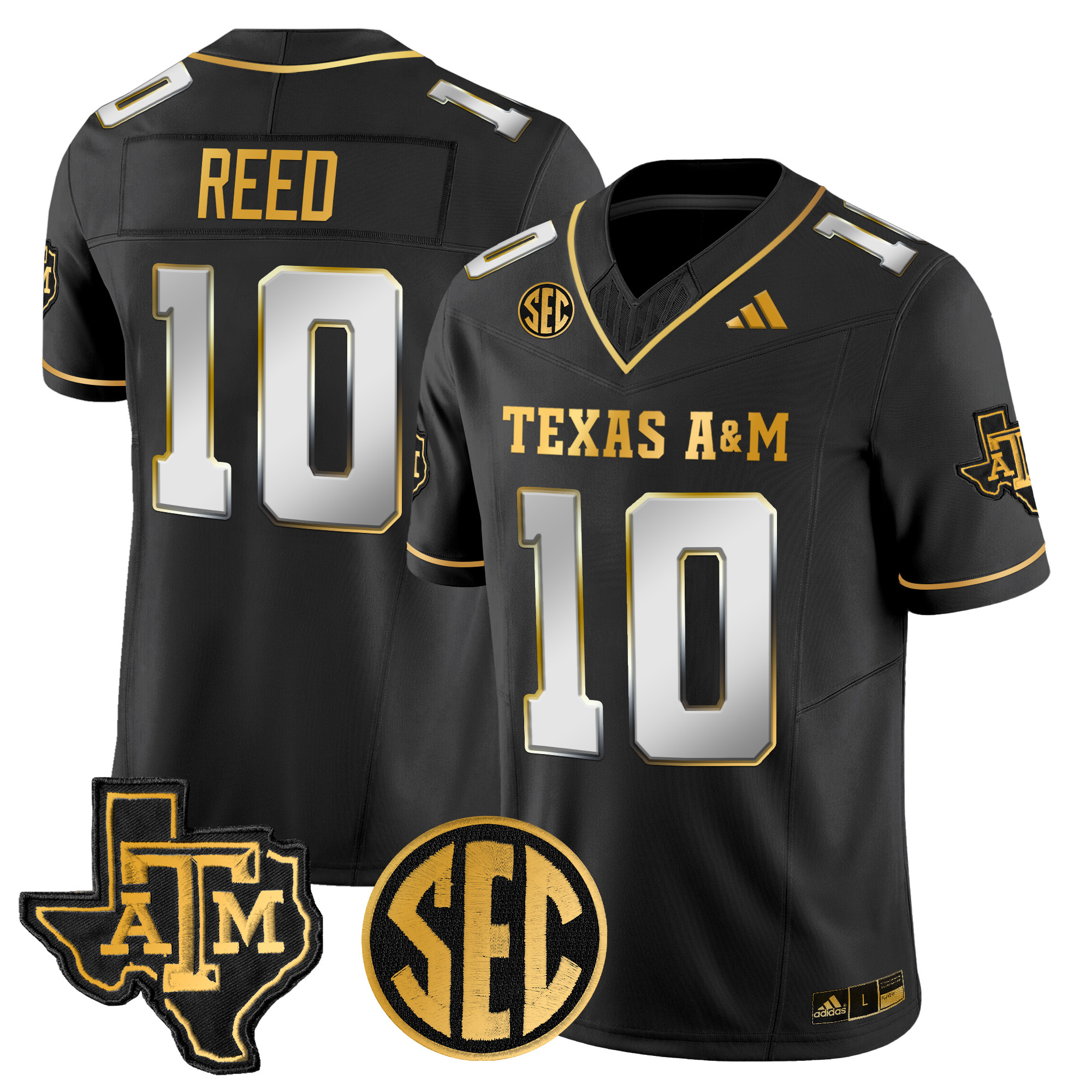 Men's Texas A&M Aggies 2024 Gold Vapor Limited Jersey - All Stitched