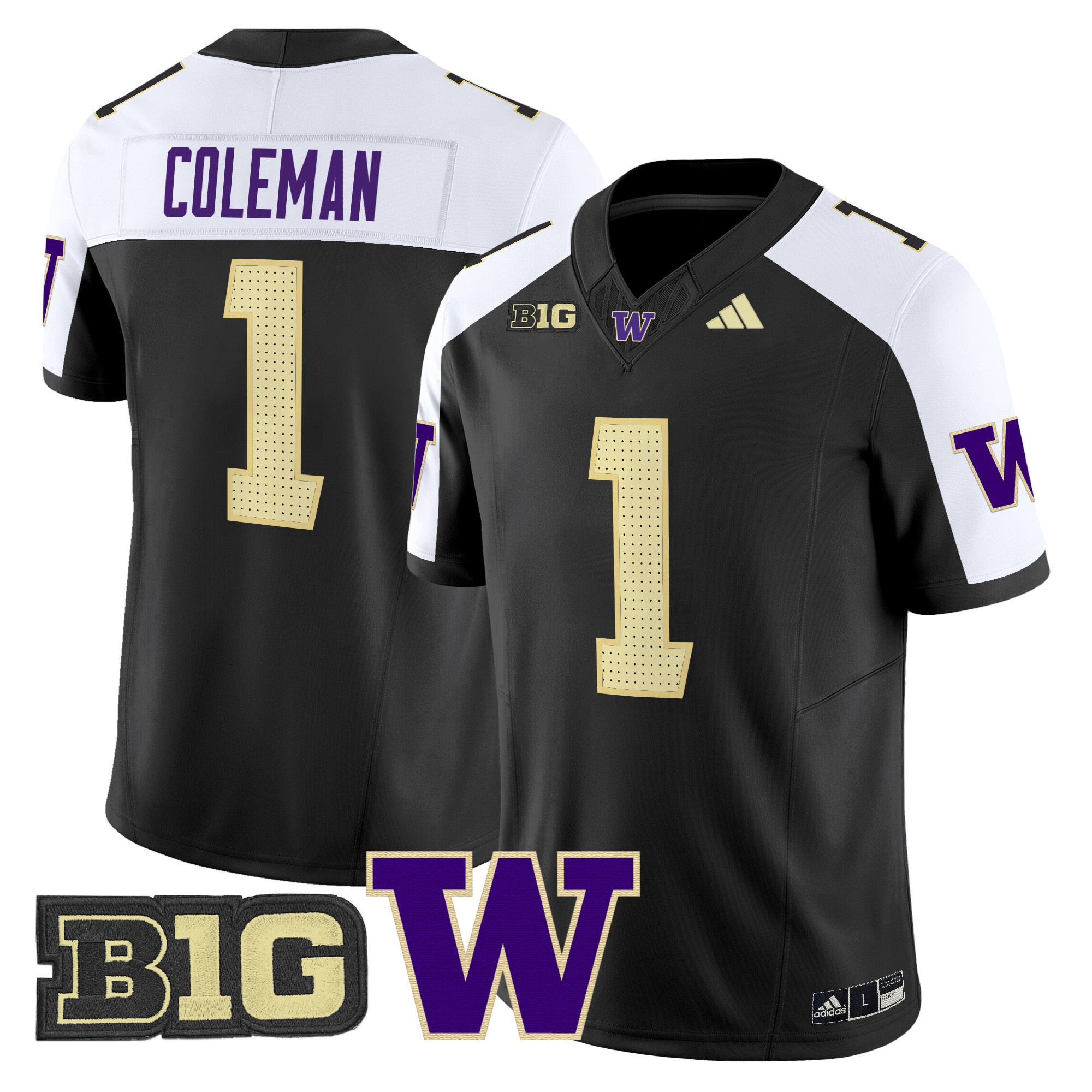 Men's Washington Huskies 2024 Vapor Limited Jersey V5 - All Stitched