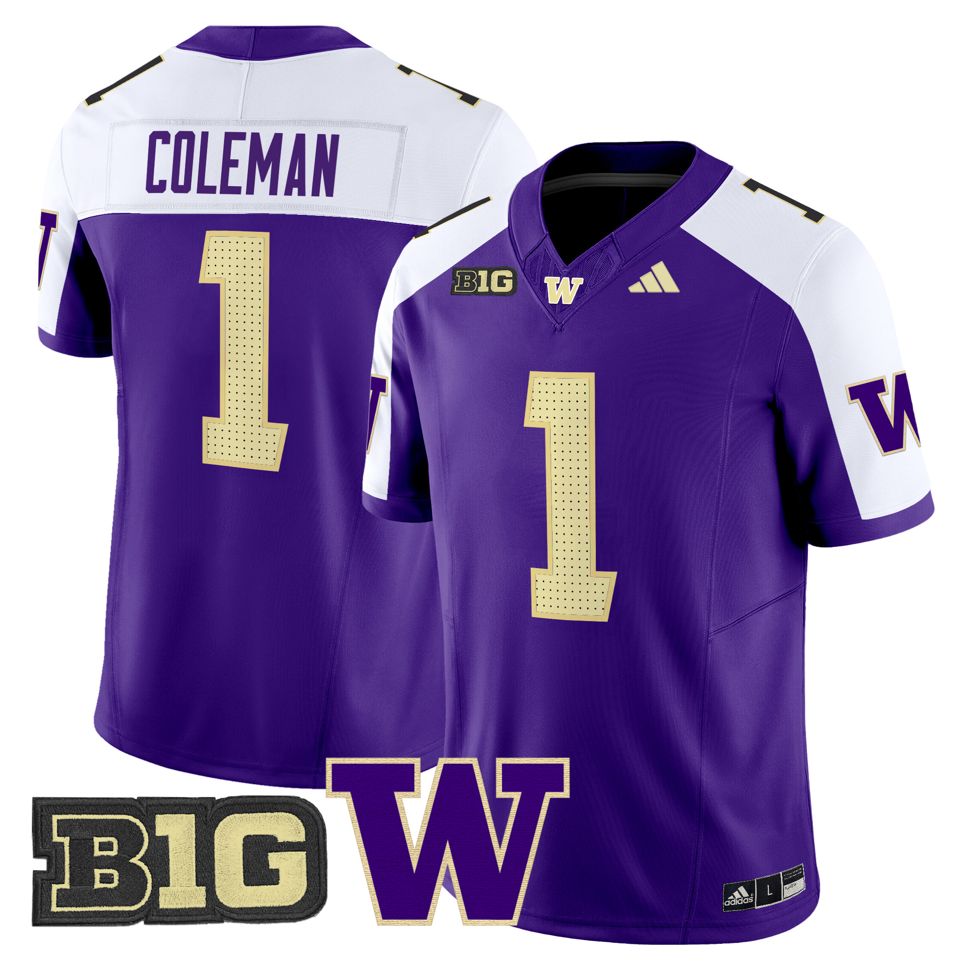 Men's Washington Huskies 2024 Vapor Limited Jersey V5 - All Stitched