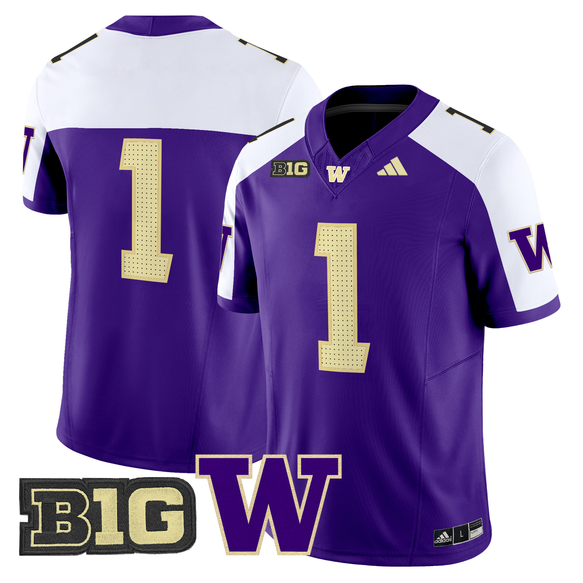 Men's Washington Huskies 2024 Vapor Limited Jersey V5 - All Stitched