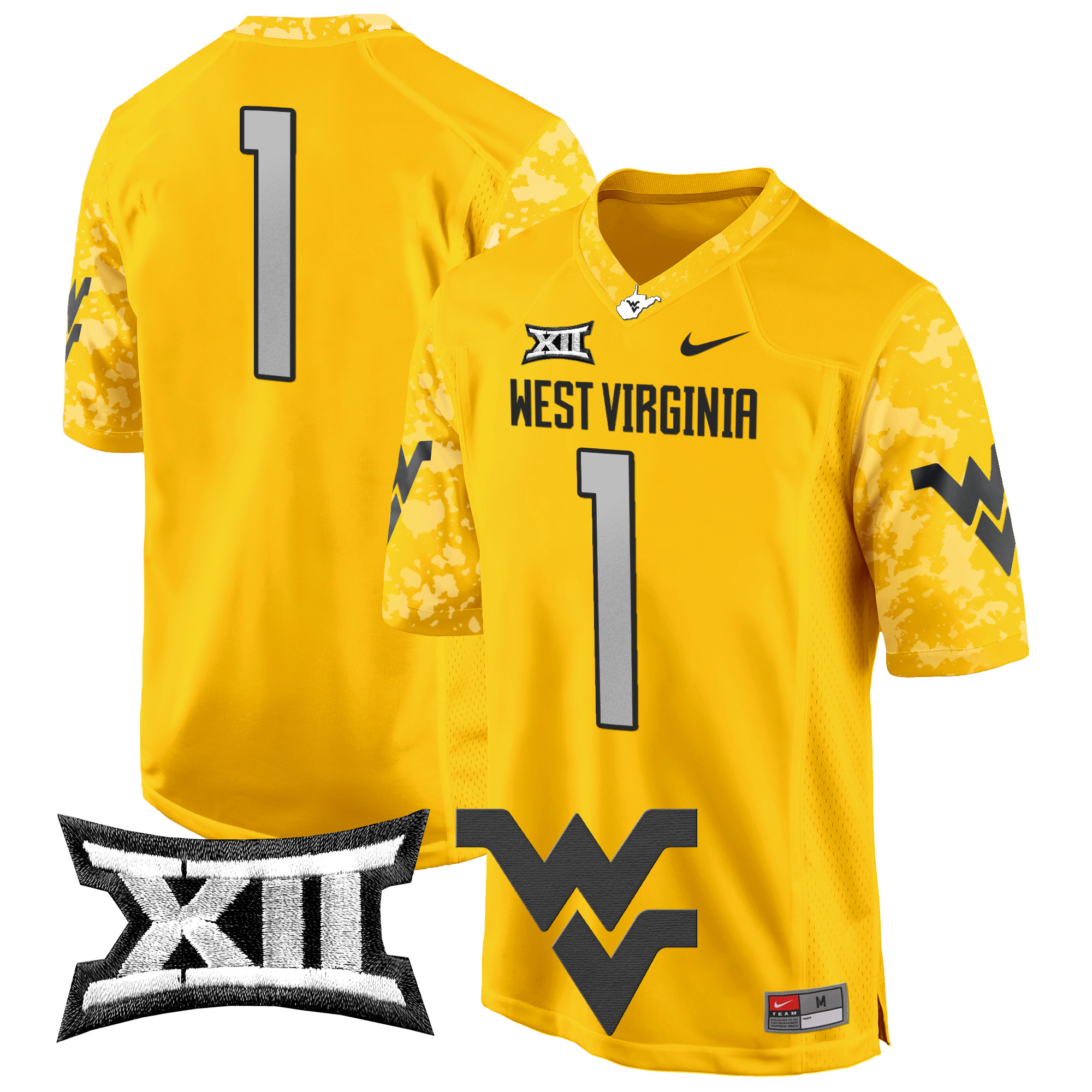 Men's West Virginia Mountaineers 2024 Game Jersey - All Stitched