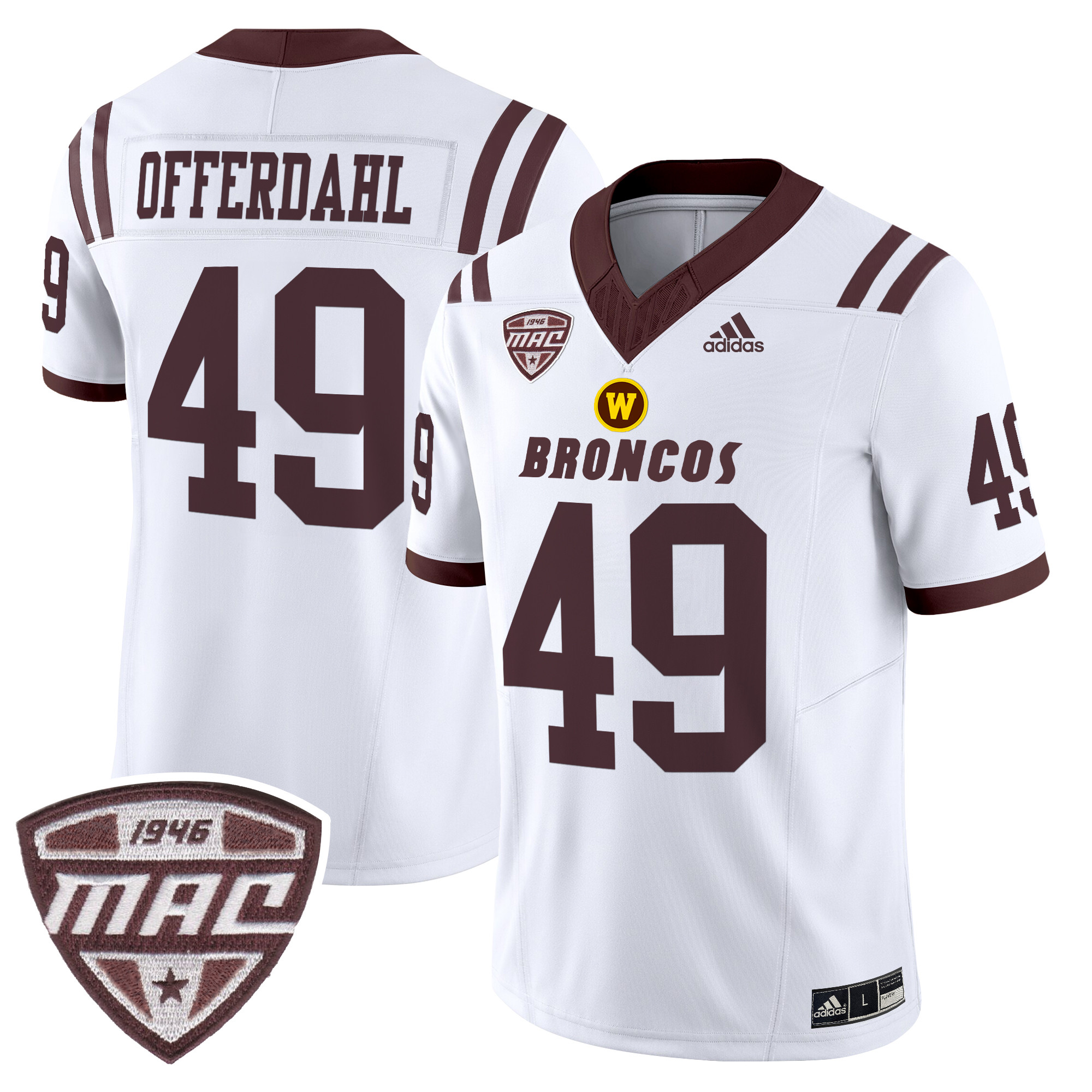 Men’s Western Michigan Broncos 2024 Vapor Limited Jersey - All stitched