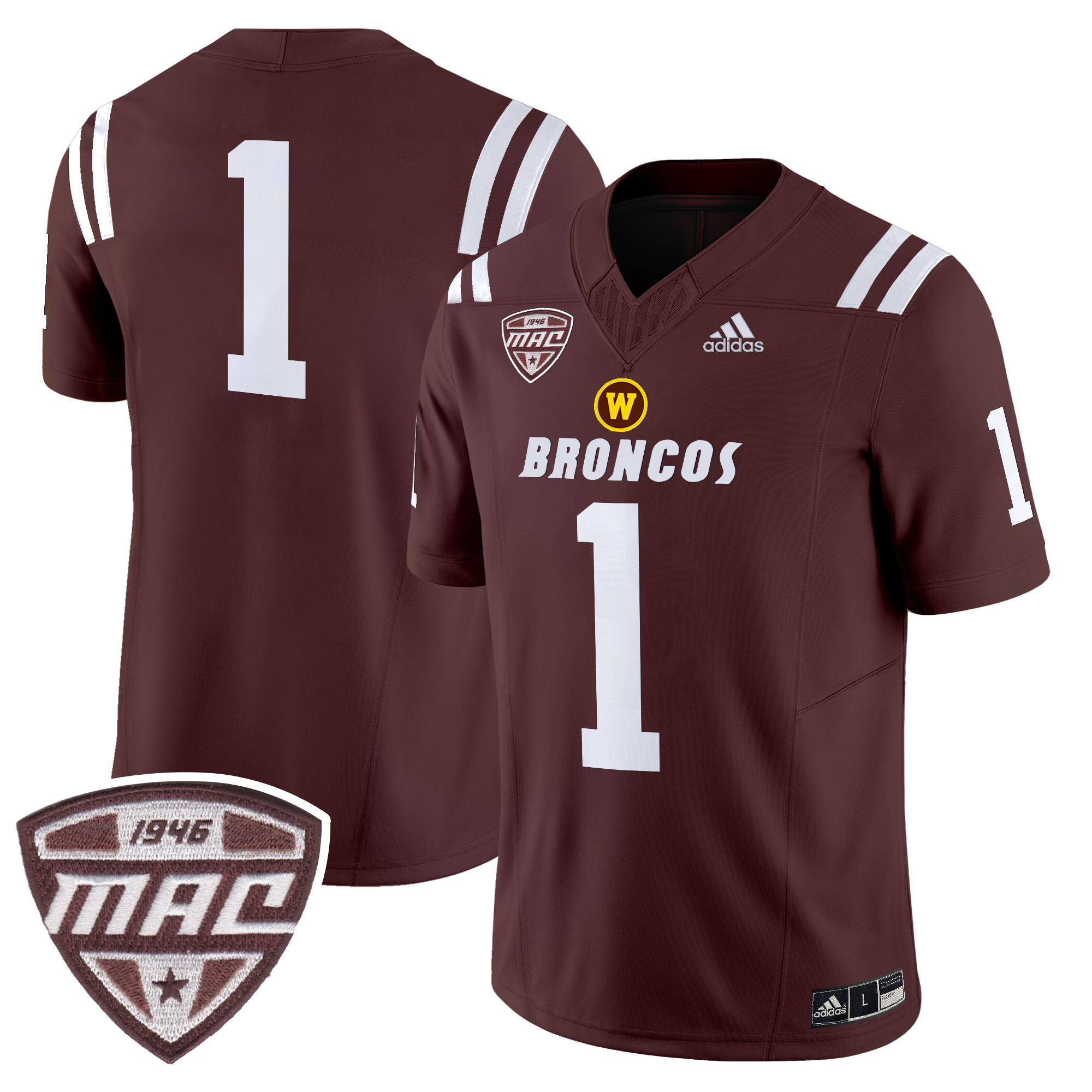Men’s Western Michigan Broncos 2024 Vapor Limited Jersey - All stitched