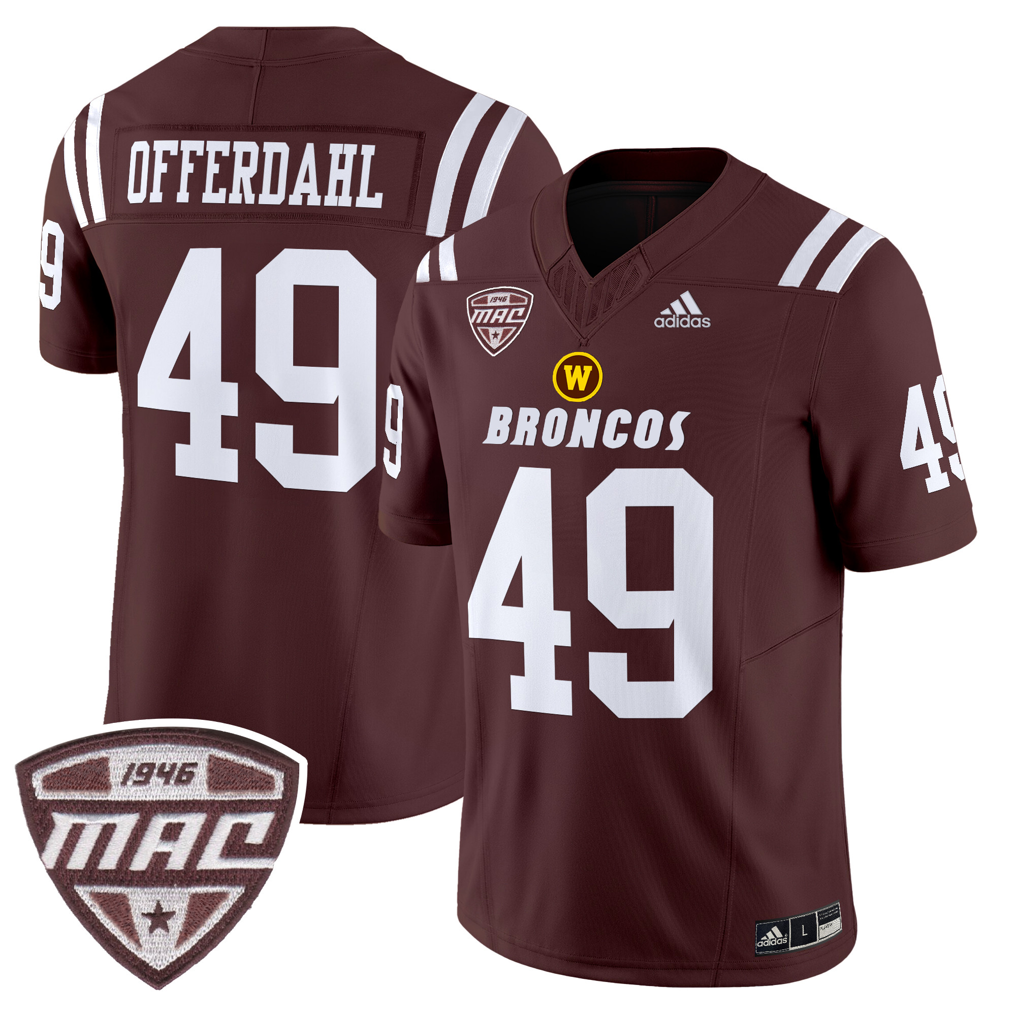 Men’s Western Michigan Broncos 2024 Vapor Limited Jersey - All stitched