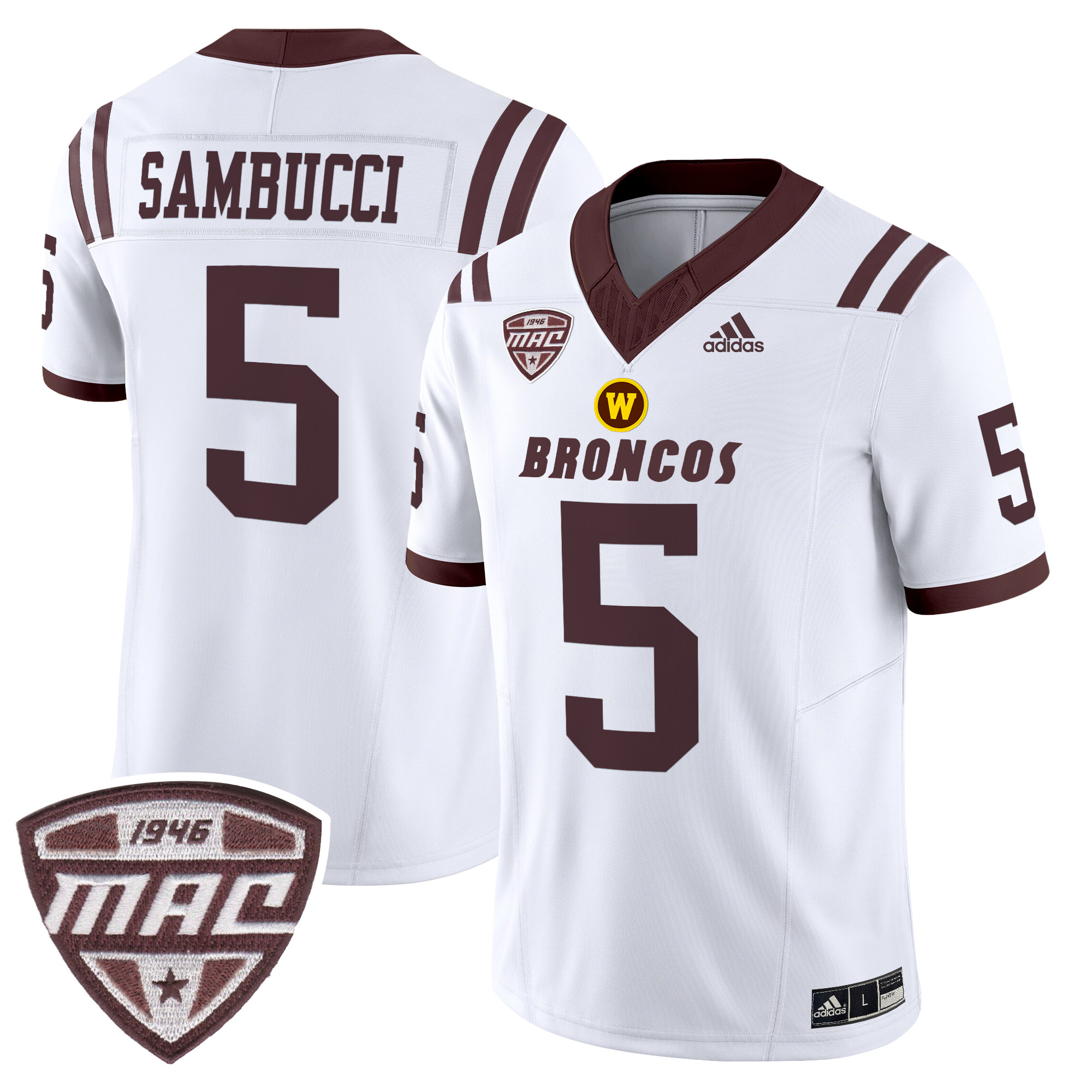 Men’s Western Michigan Broncos 2024 Vapor Limited Jersey - All stitched