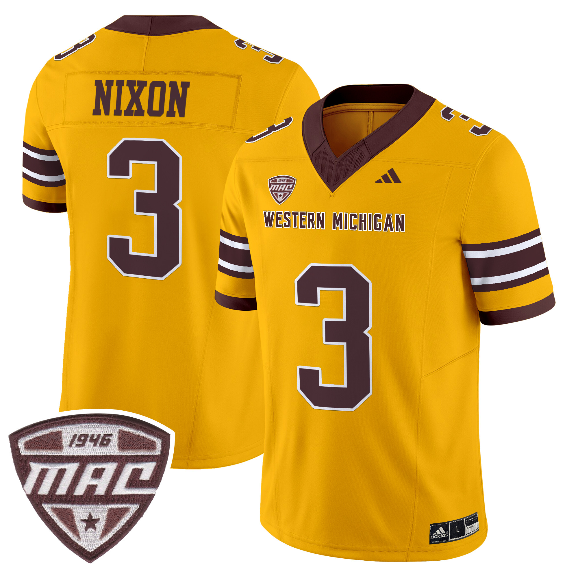 Men’s Western Michigan Broncos 2024 Vapor Limited Jersey - All stitched