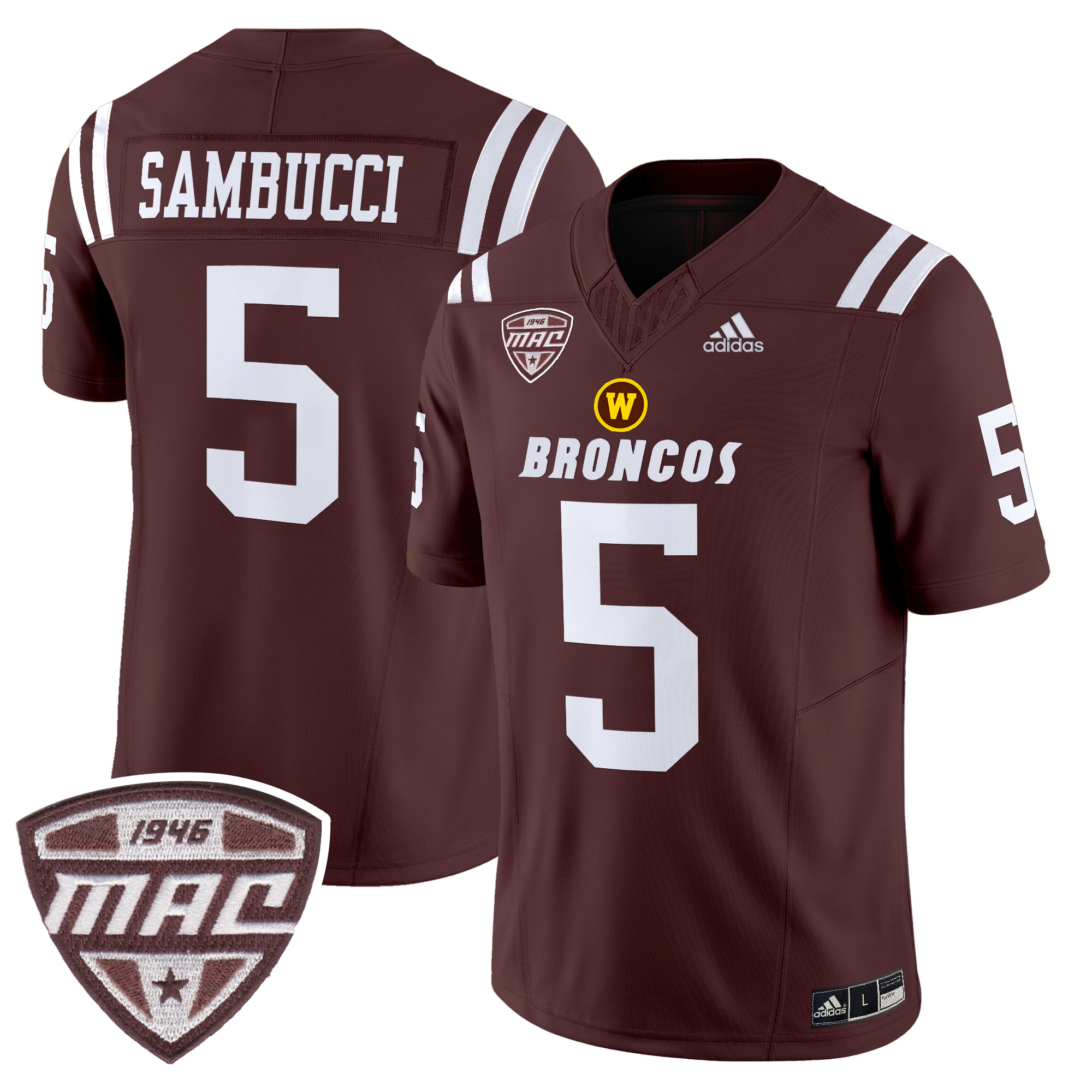 Men’s Western Michigan Broncos 2024 Vapor Limited Jersey - All stitched