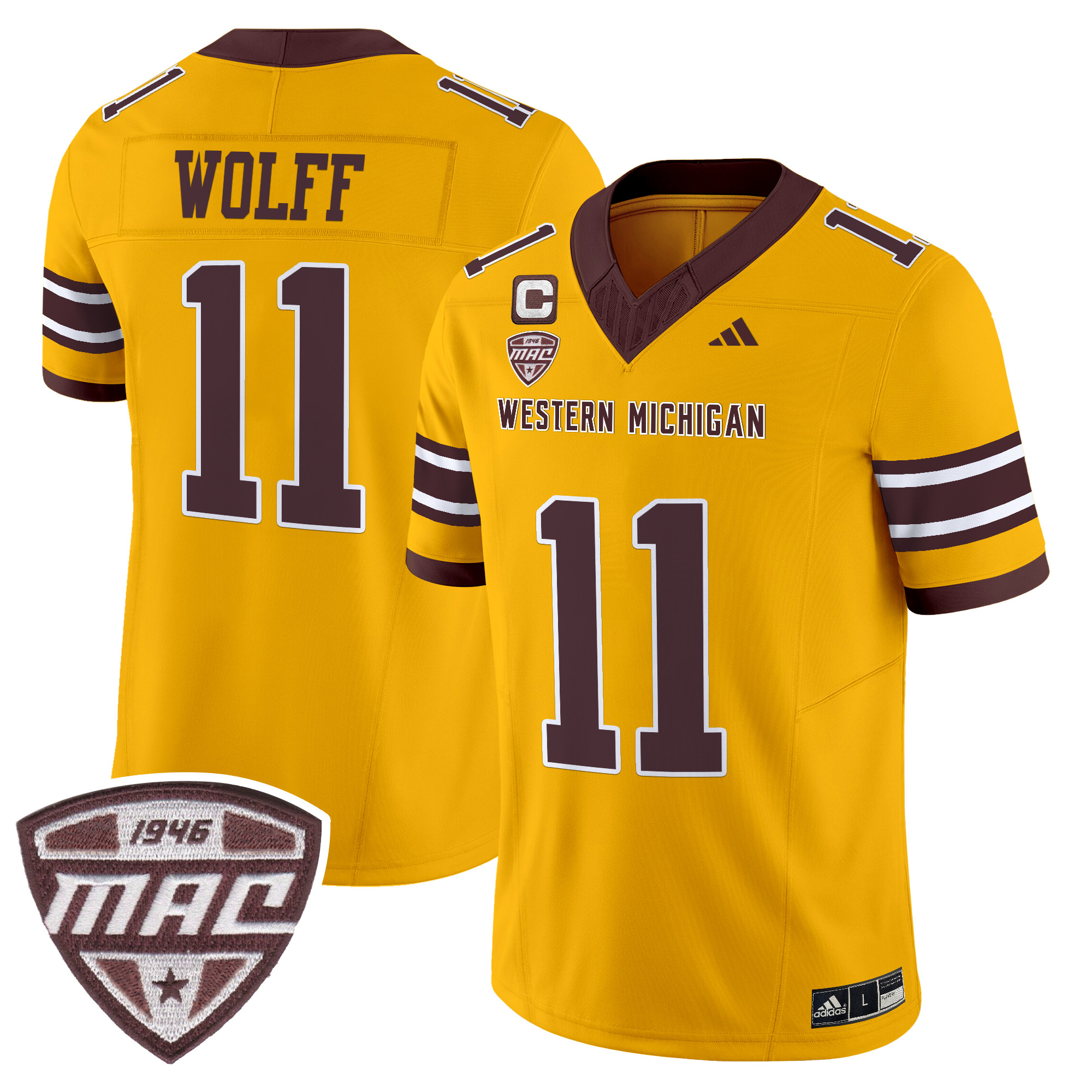 Men’s Western Michigan Broncos 2024 Vapor Limited Jersey - All stitched