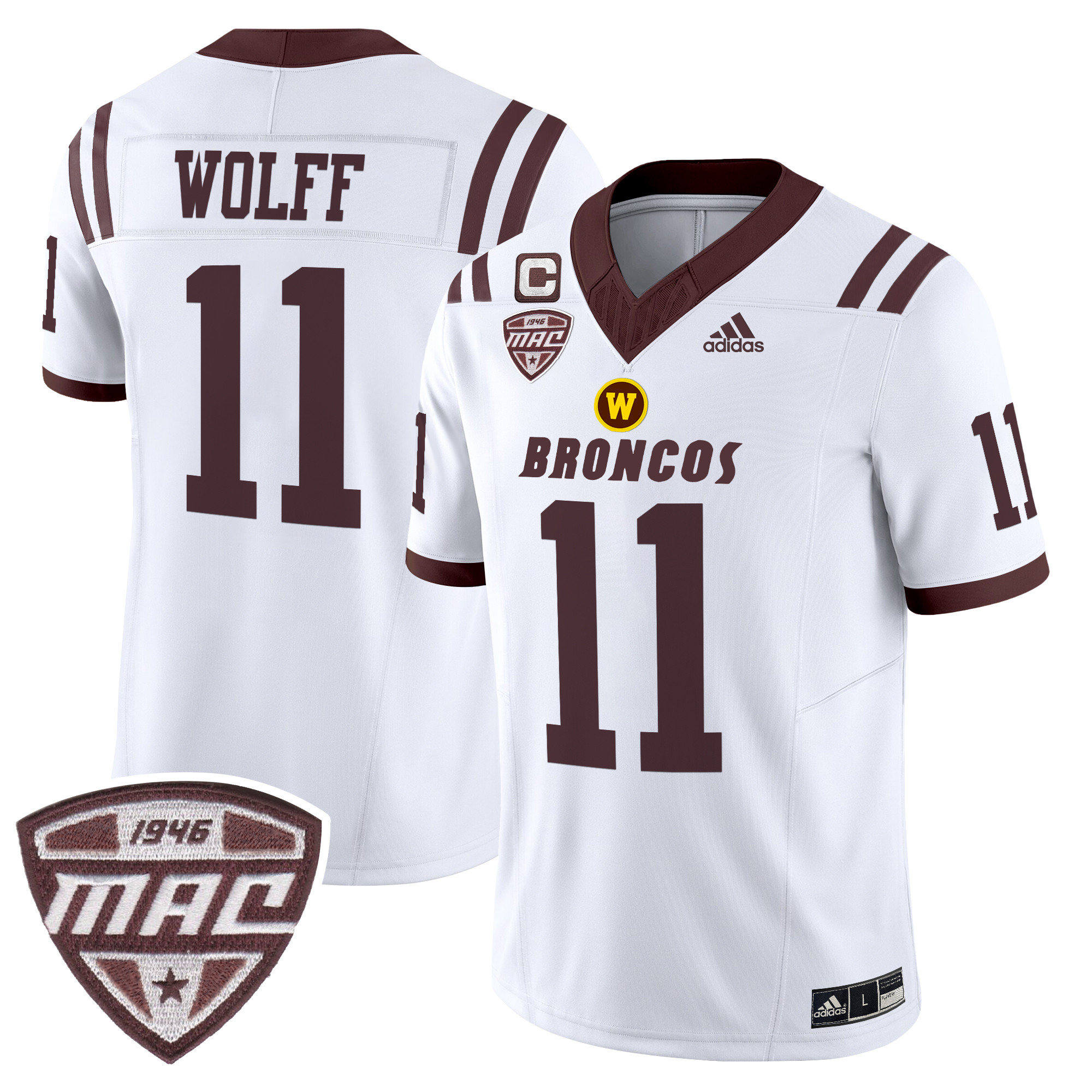 Men’s Western Michigan Broncos 2024 Vapor Limited Jersey - All stitched