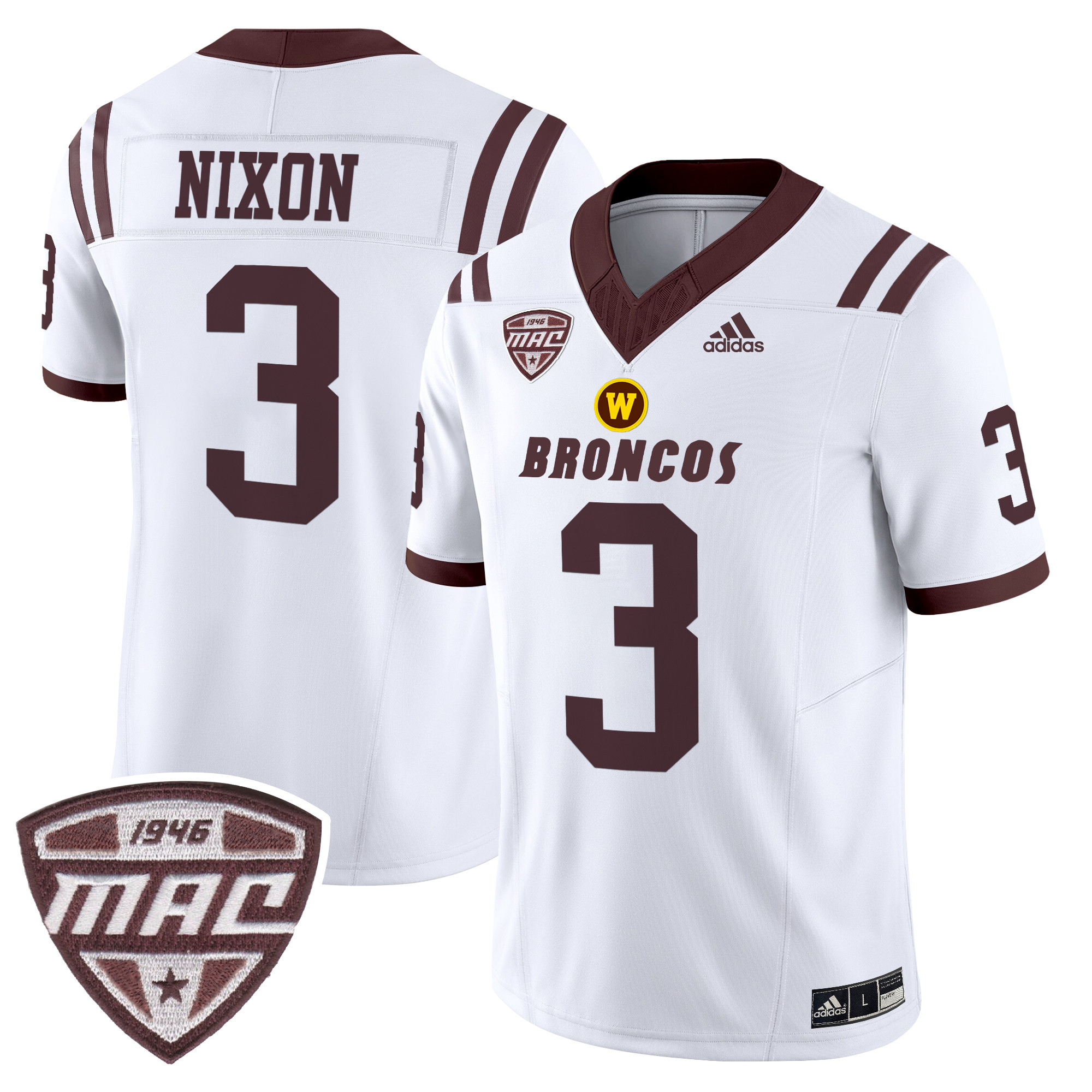 Men’s Western Michigan Broncos 2024 Vapor Limited Jersey - All stitched
