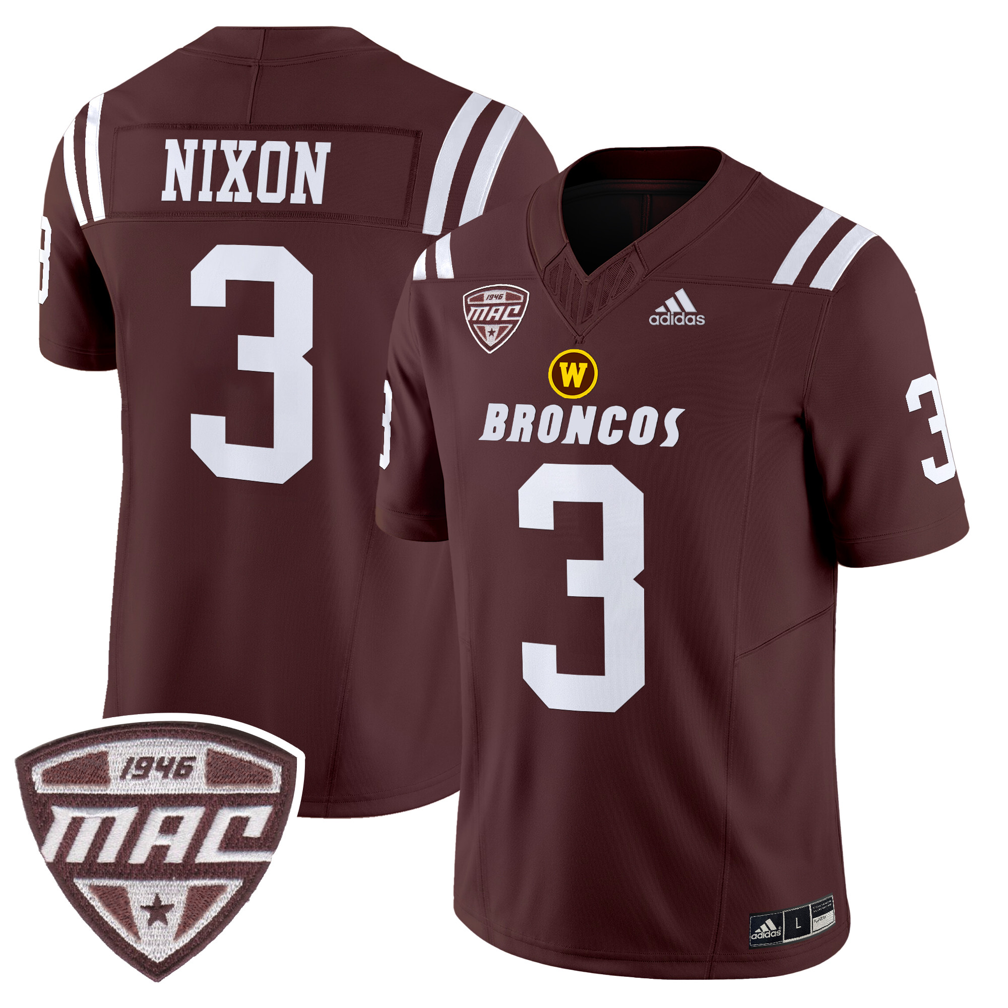 Men’s Western Michigan Broncos 2024 Vapor Limited Jersey - All stitched