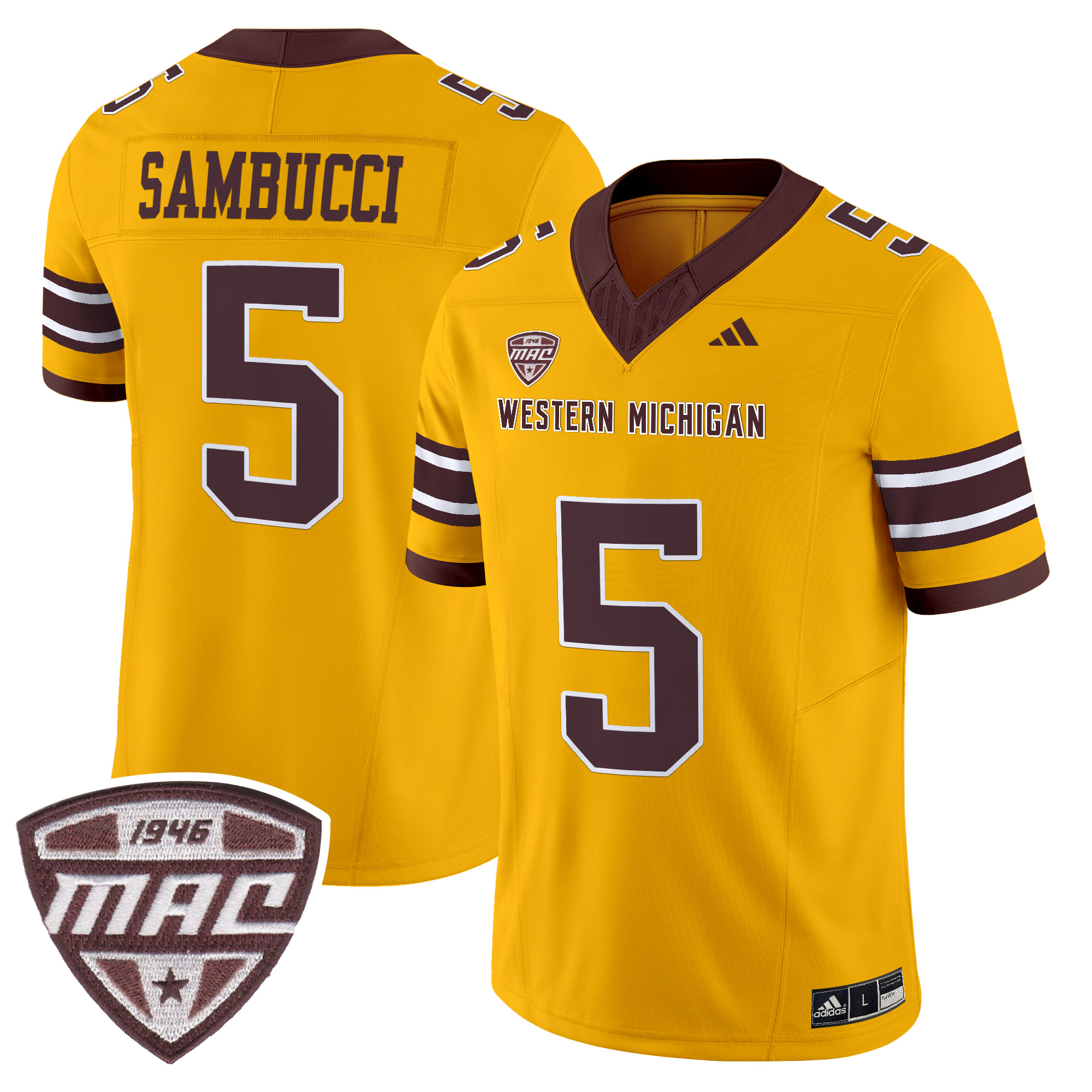 Men’s Western Michigan Broncos 2024 Vapor Limited Jersey - All stitched
