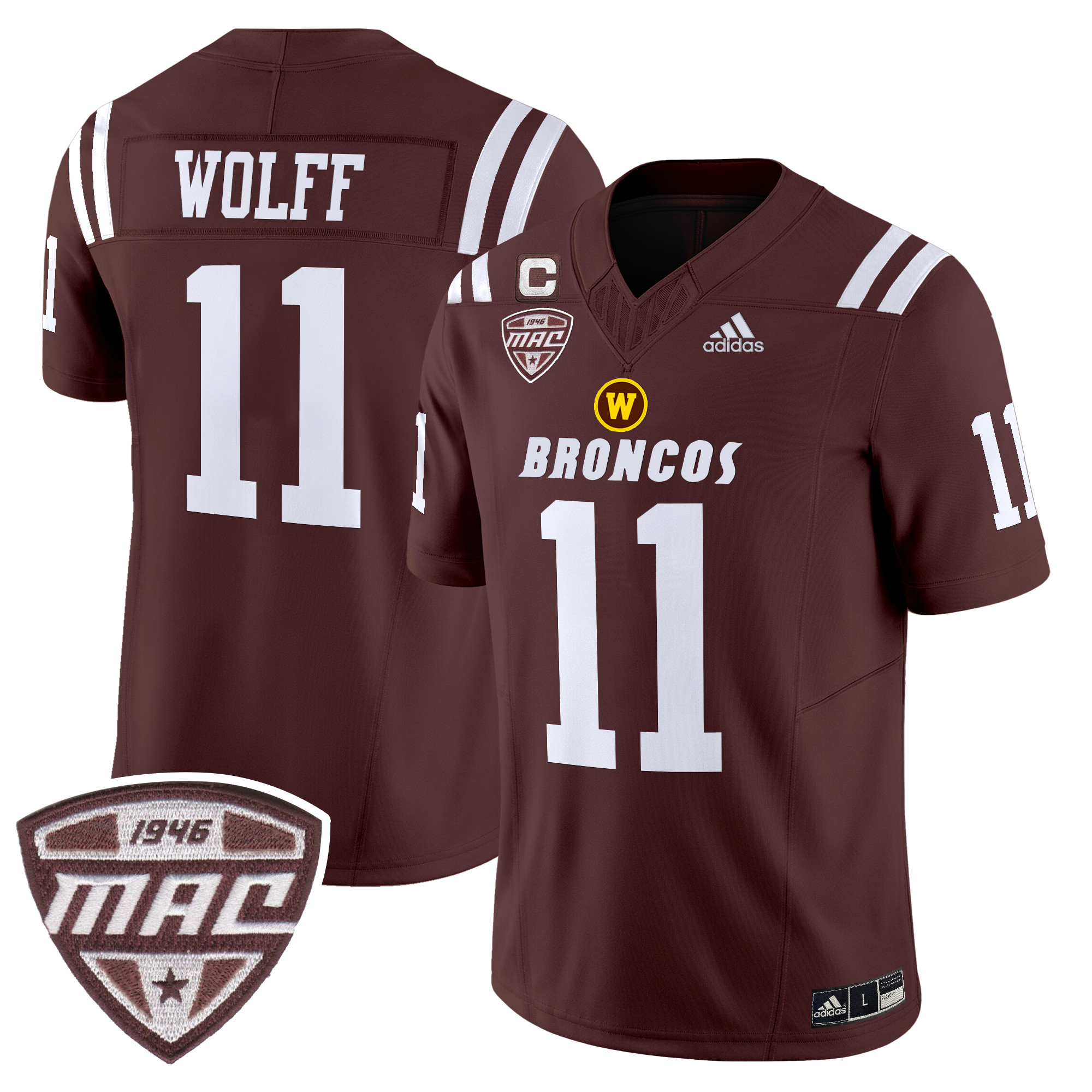 Men’s Western Michigan Broncos 2024 Vapor Limited Jersey - All stitched