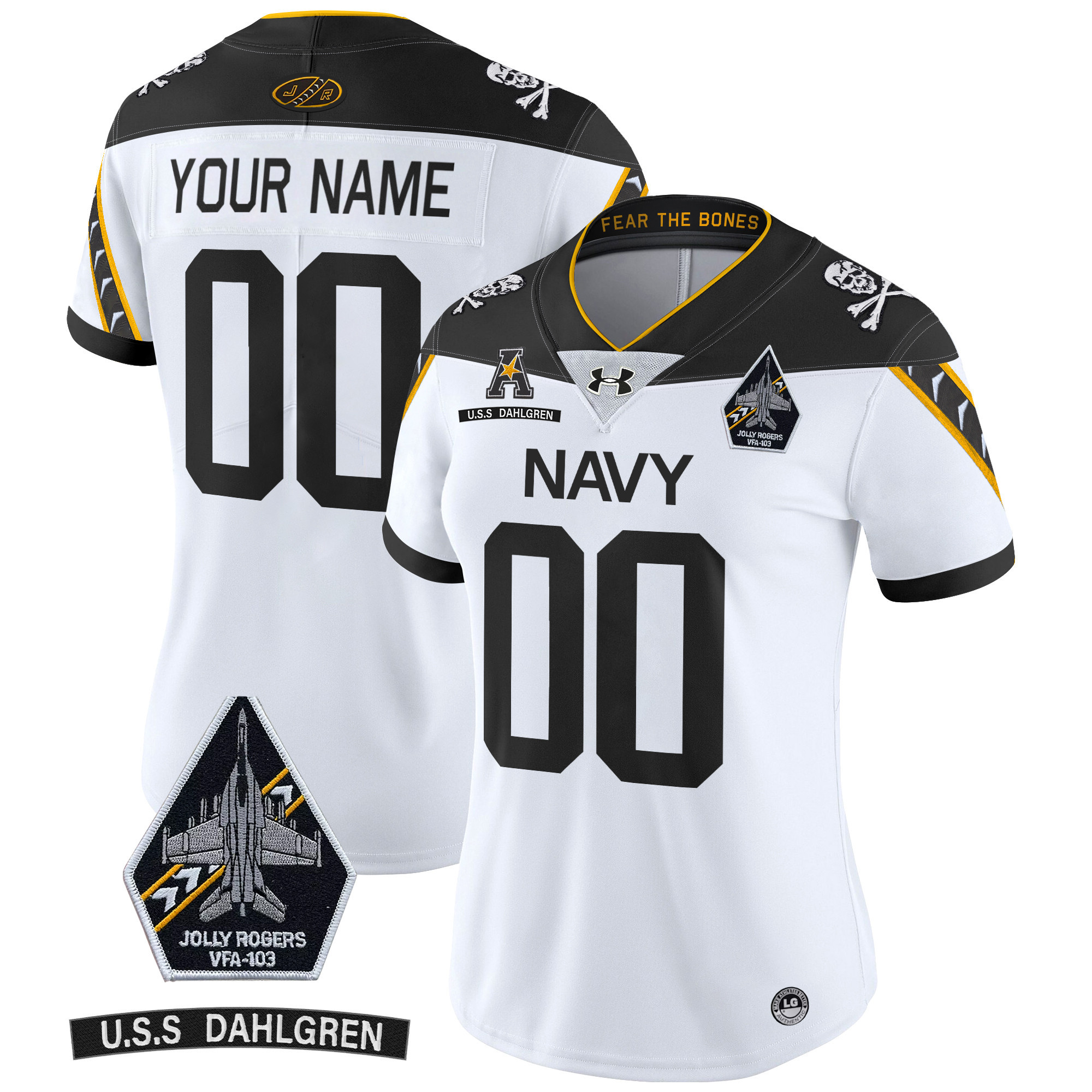 Navy Midshipmen 2024 Custom Ships Vapor Limited Jersey - All Stitched