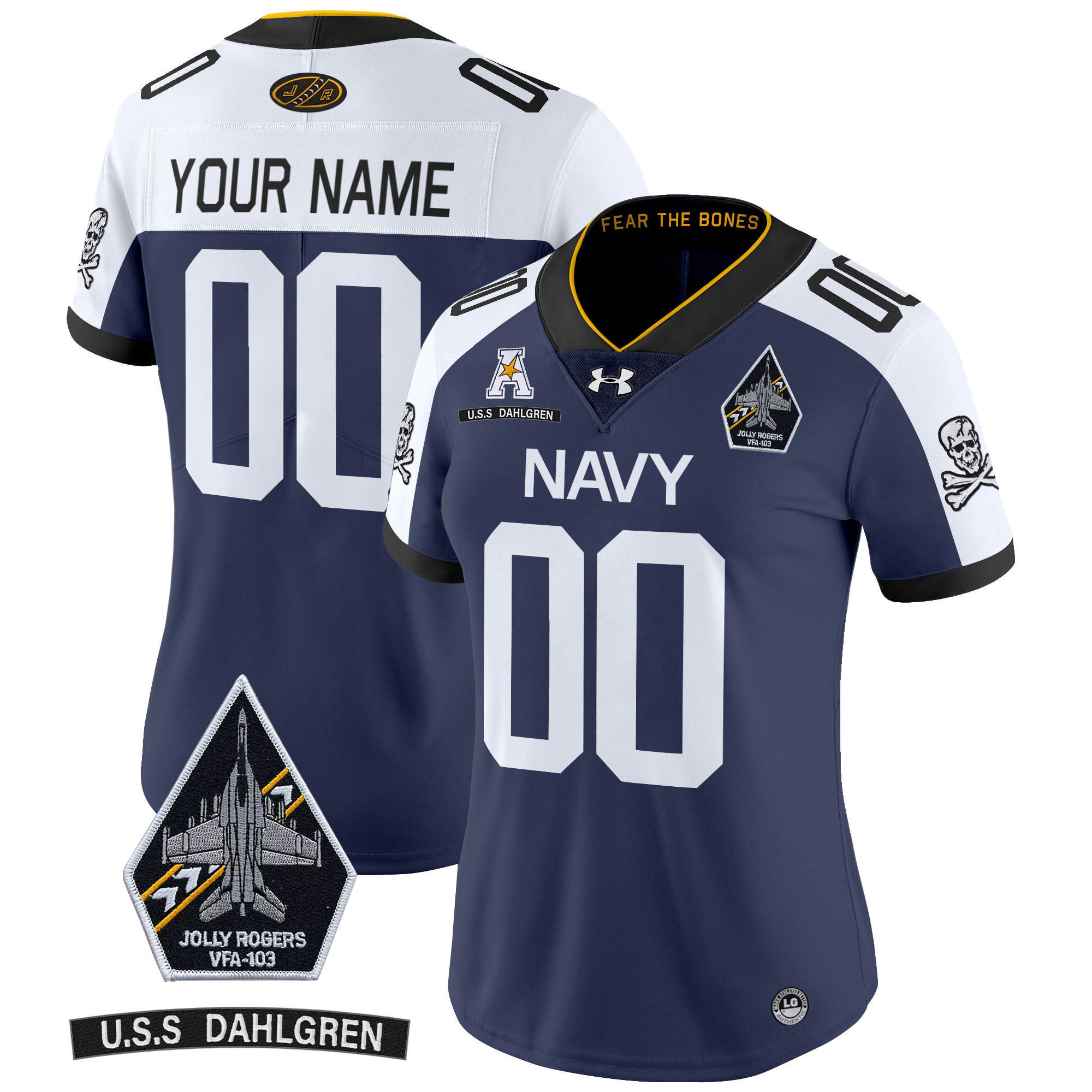Navy Midshipmen 2024 Custom Ships Vapor Limited Jersey - All Stitched
