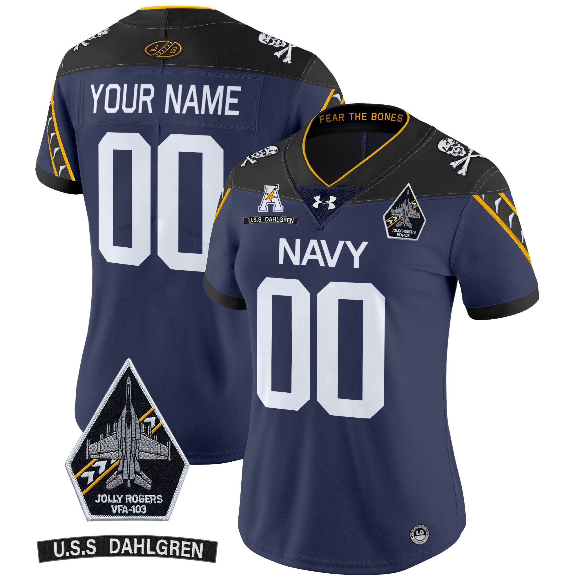 Navy Midshipmen 2024 Custom Ships Vapor Limited Jersey - All Stitched