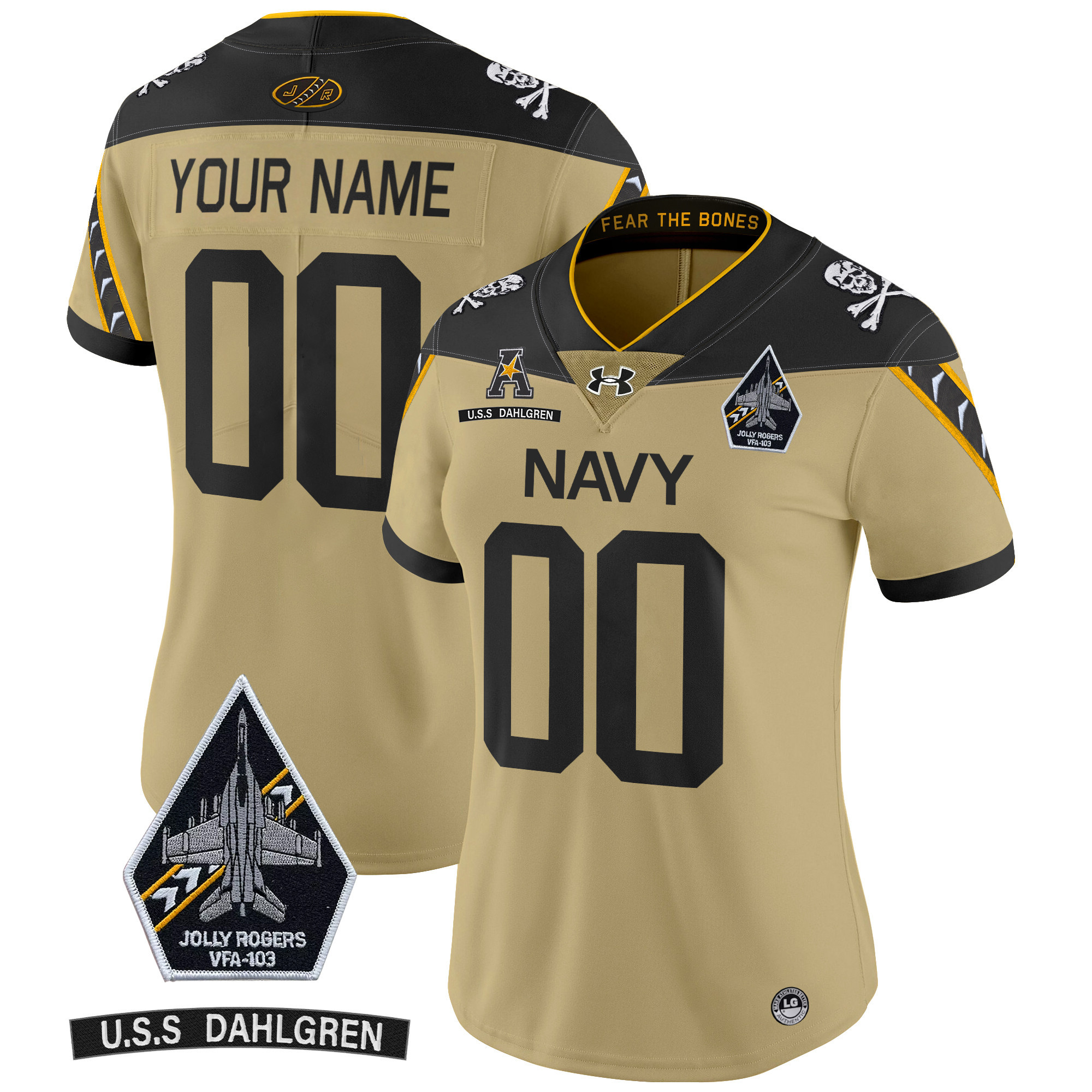 Navy Midshipmen 2024 Custom Ships Vapor Limited Jersey - All Stitched