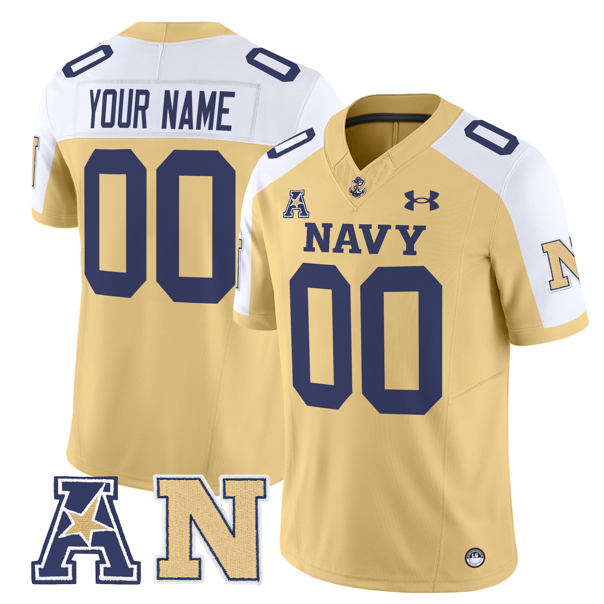 Navy Midshipmen 2024 Vapor Limited Custom Jersey V2 - All Stitched