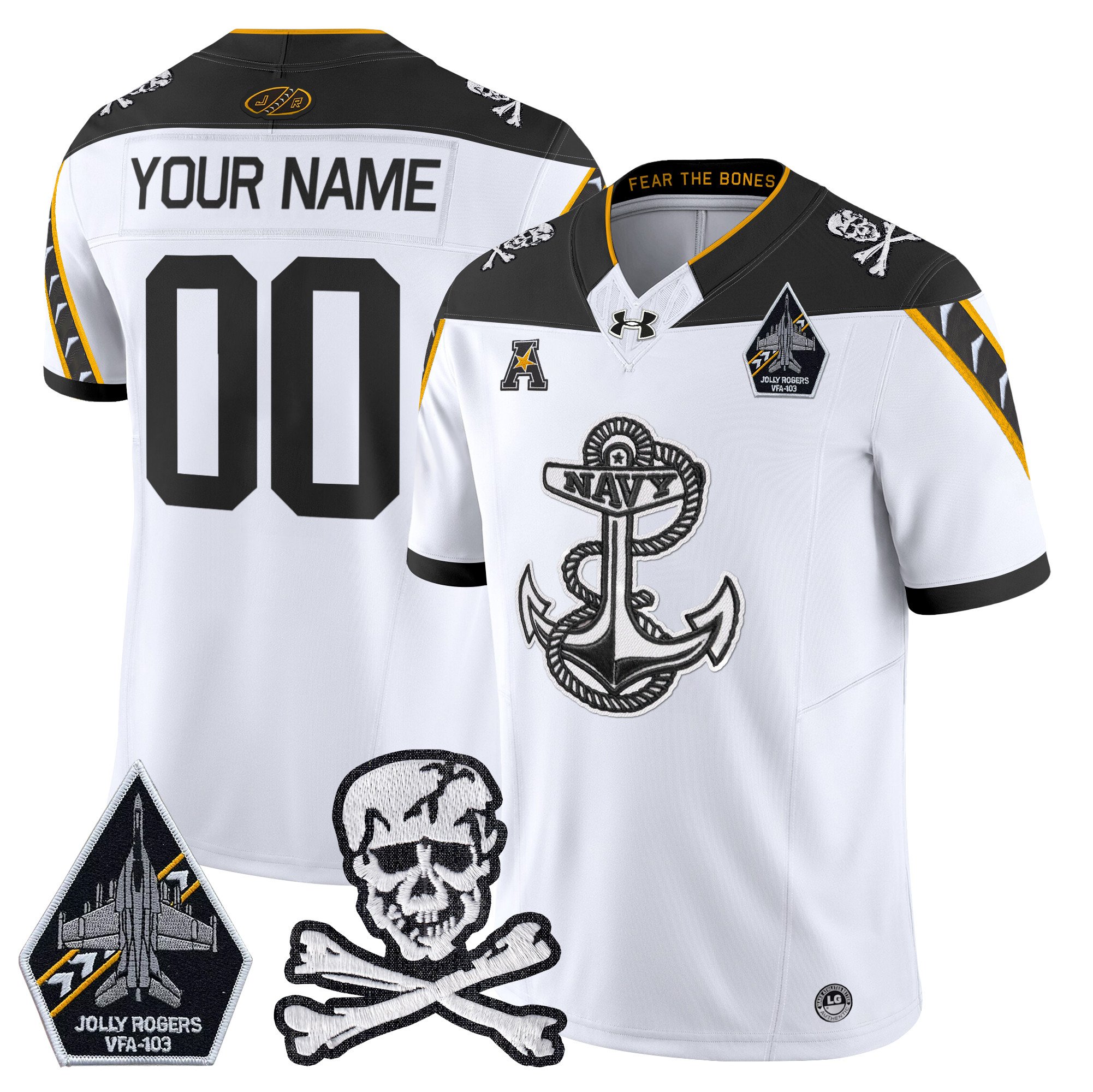Navy Midshipmen 2024 Vapor Limited Custom Jersey V4 - All Stitched