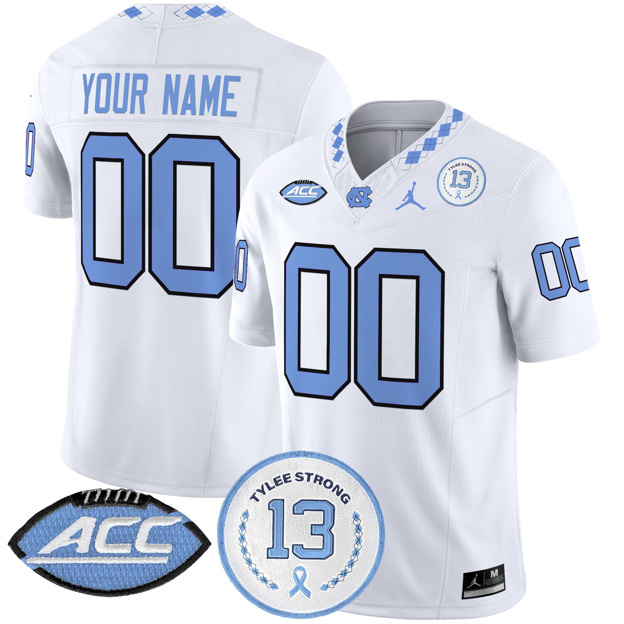 North Carolina Tar Heels 2024 Tylee Strong Patch Vapor Limited Custom Jersey - All Stitched