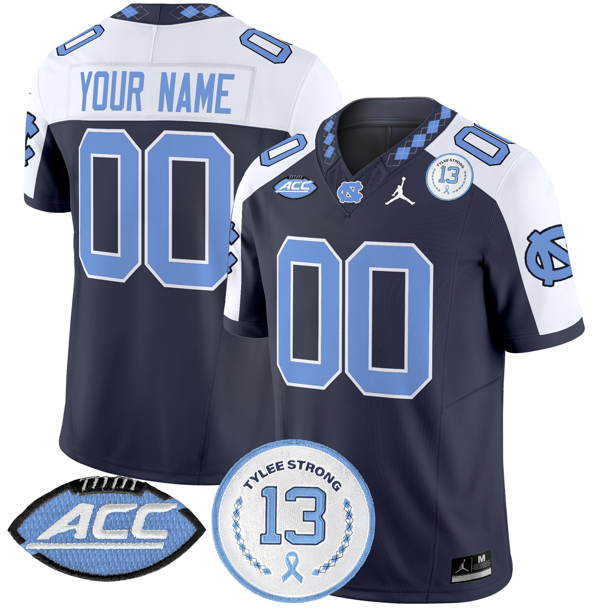 North Carolina Tar Heels 2024 Tylee Strong Patch Vapor Limited Custom Jersey - All Stitched