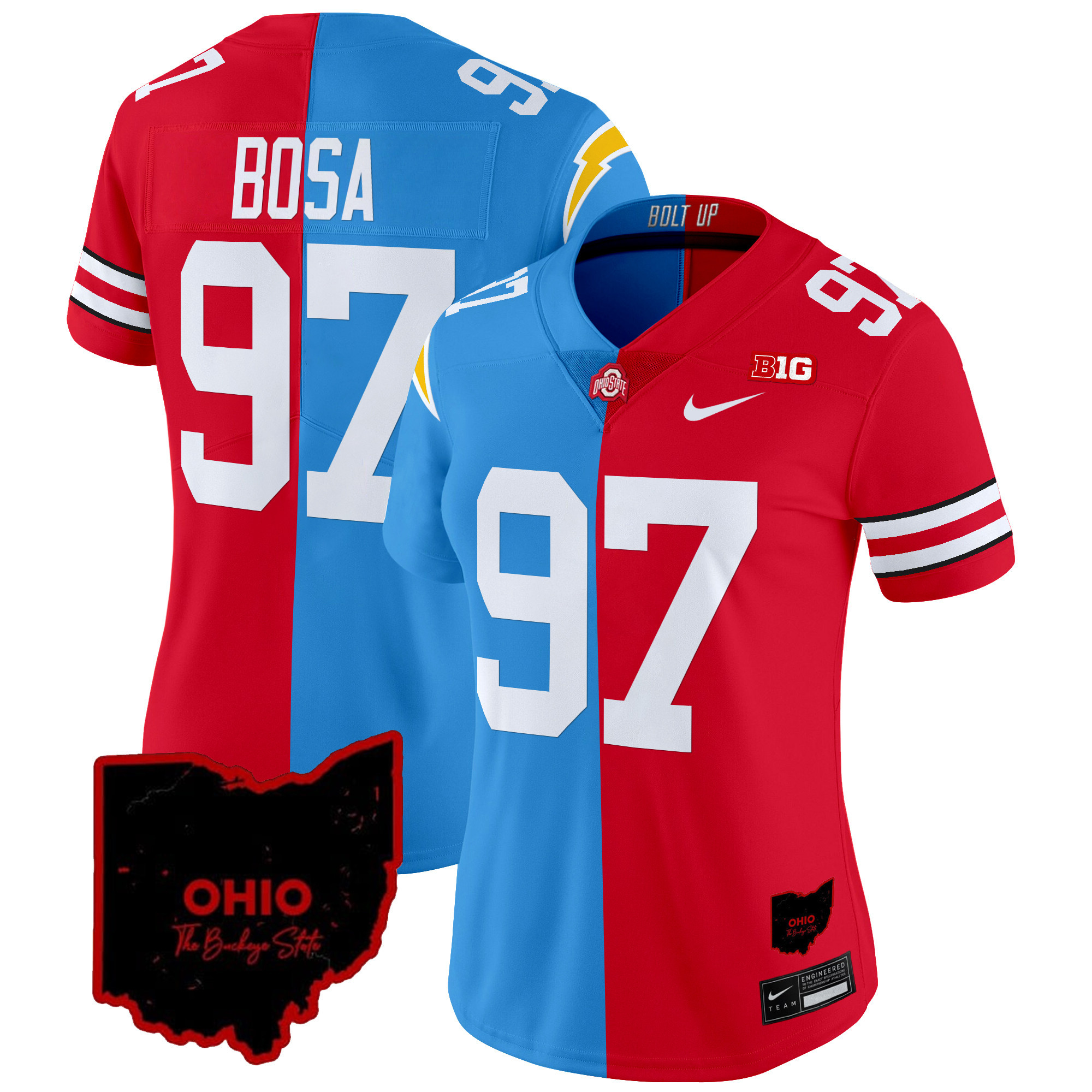 Ohio State Buckeyes Split Vapor Limited Jersey - All Stitched