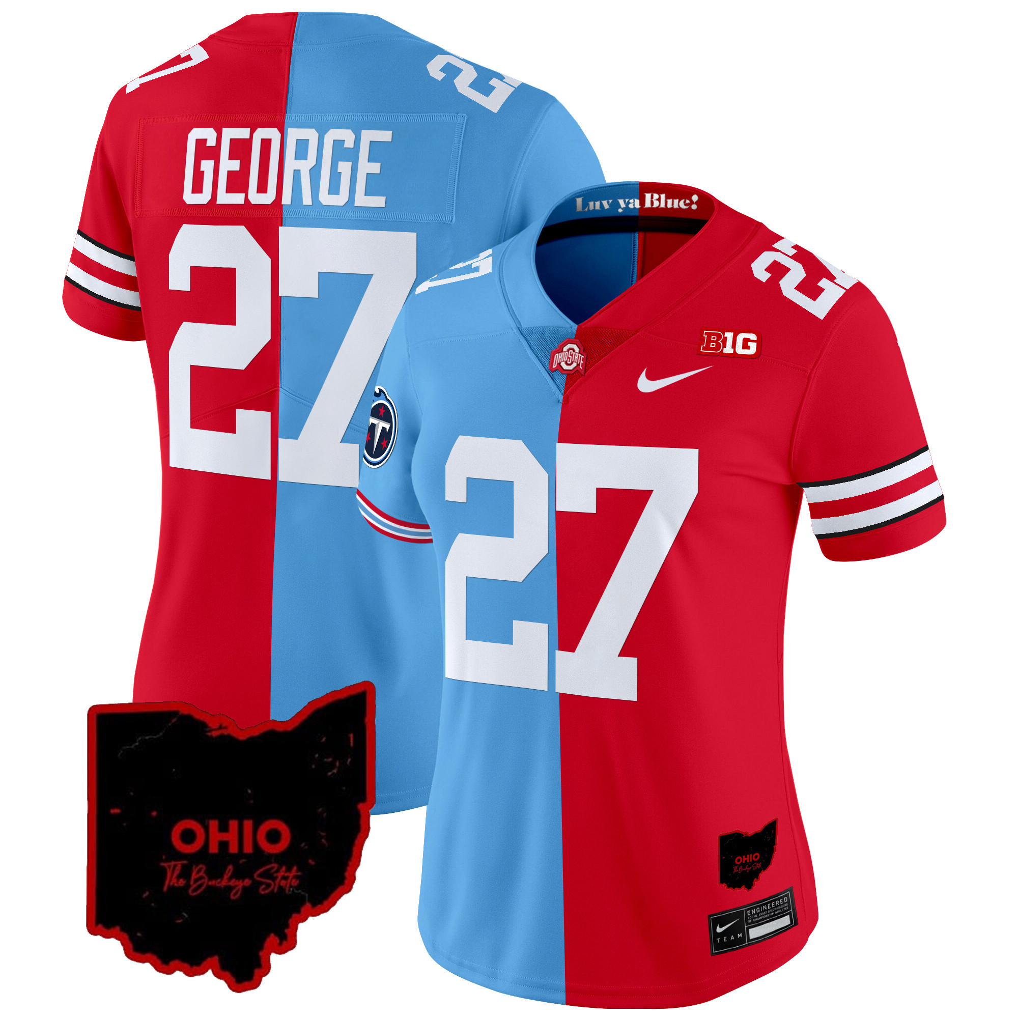 Ohio State Buckeyes Split Vapor Limited Jersey - All Stitched