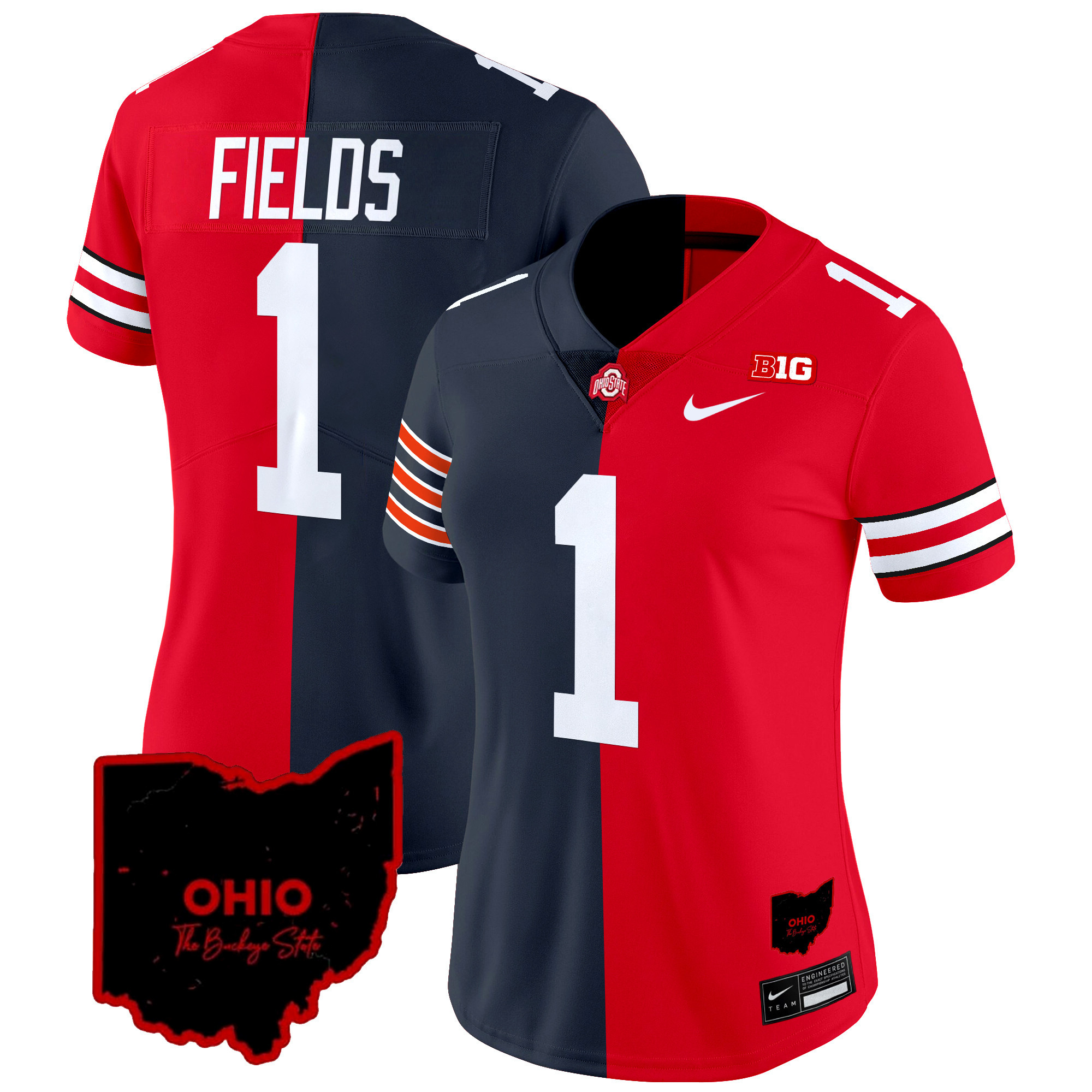 Ohio State Buckeyes Split Vapor Limited Jersey - All Stitched
