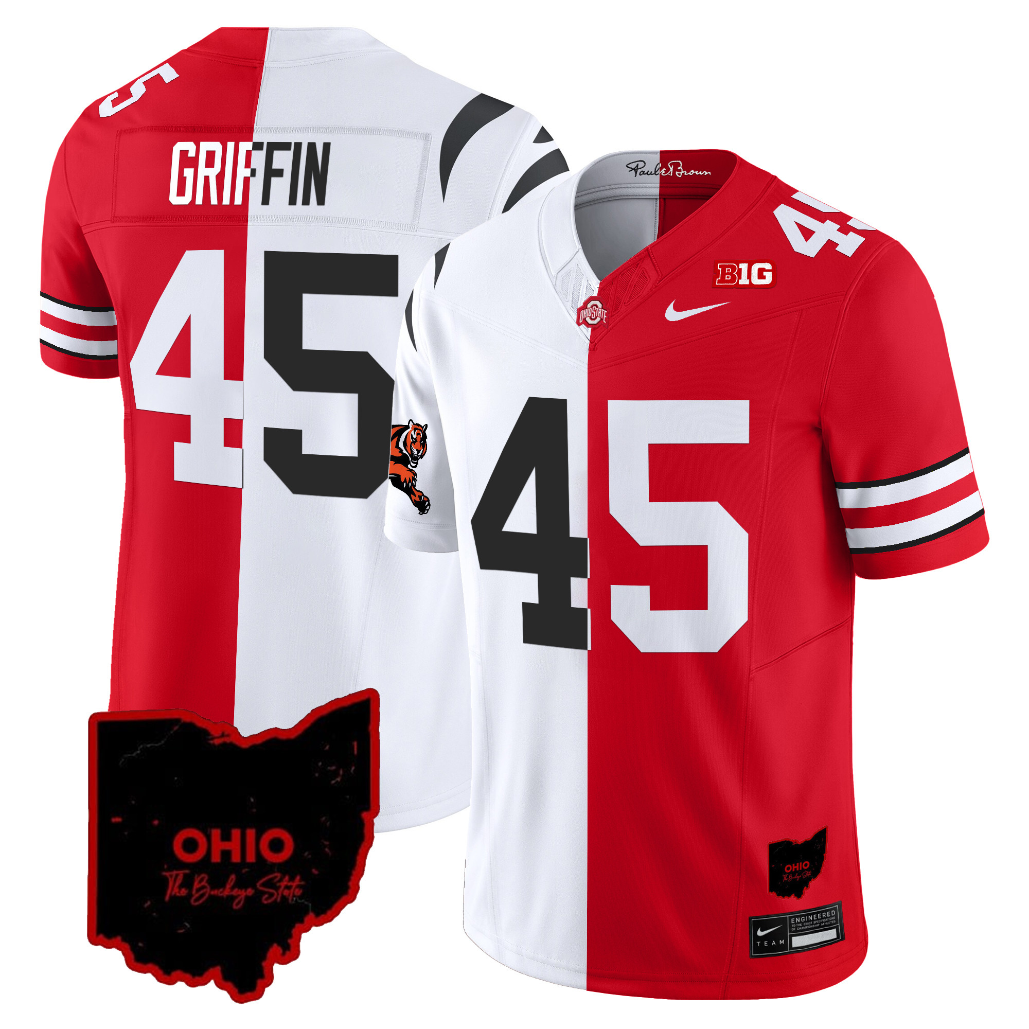 Ohio State Buckeyes Split Vapor Limited Jersey - All Stitched