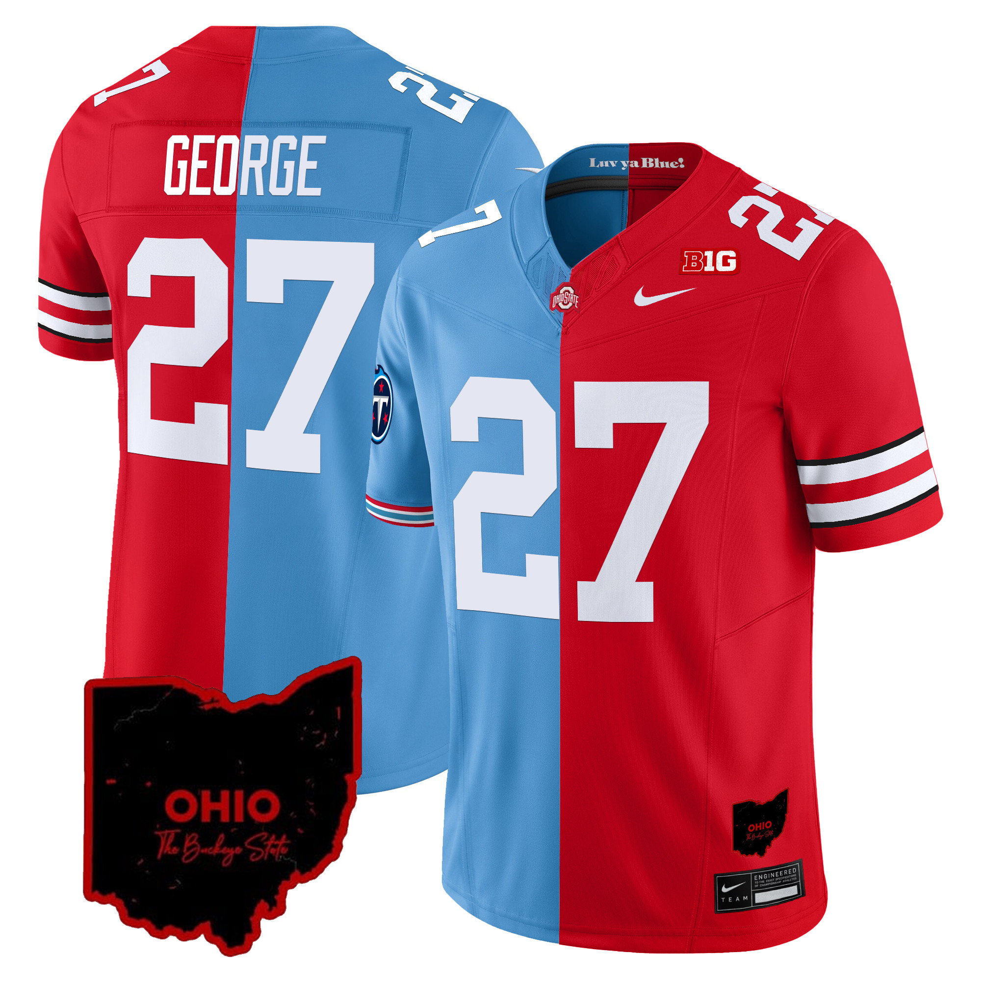 Ohio State Buckeyes Split Vapor Limited Jersey - All Stitched
