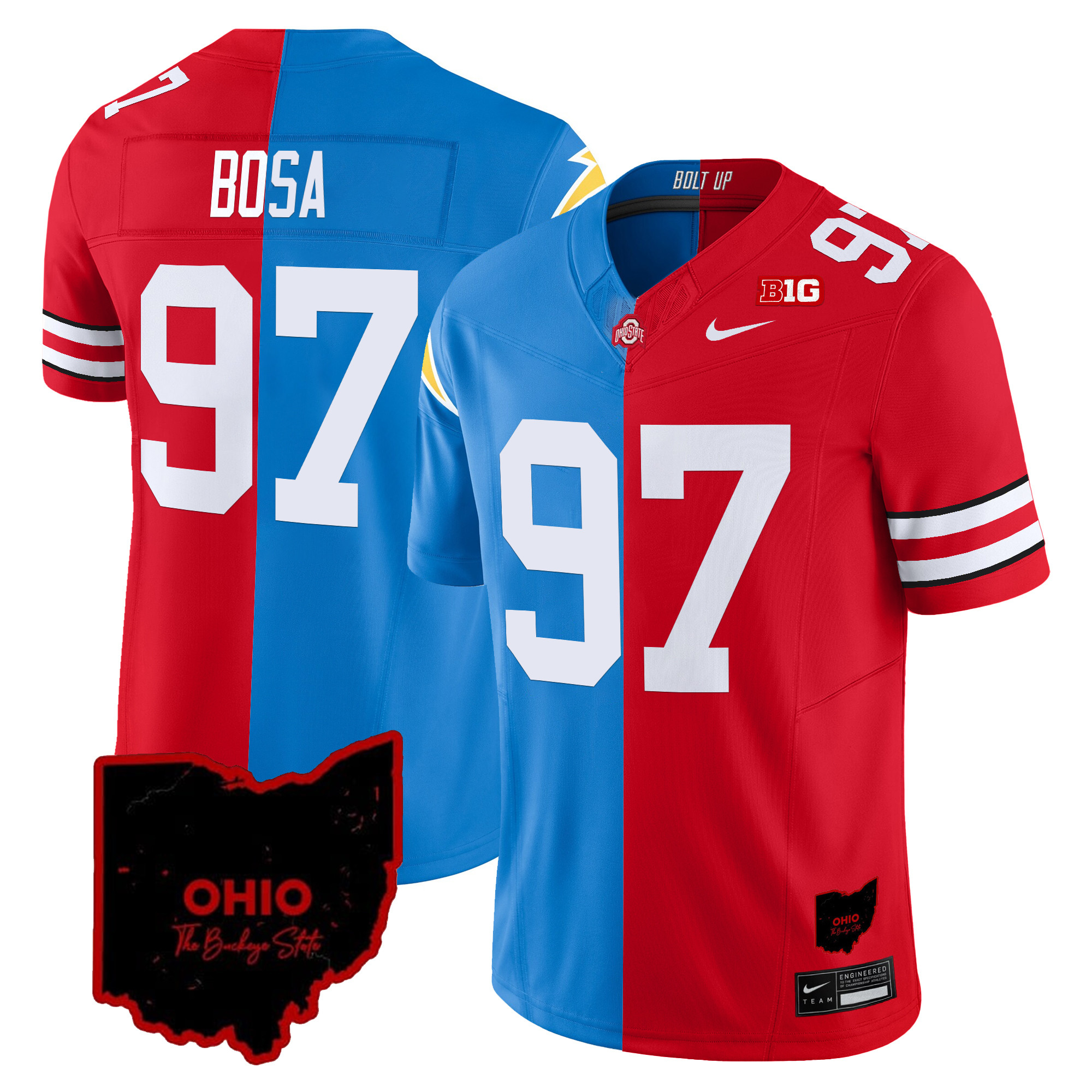 Ohio State Buckeyes Split Vapor Limited Jersey - All Stitched