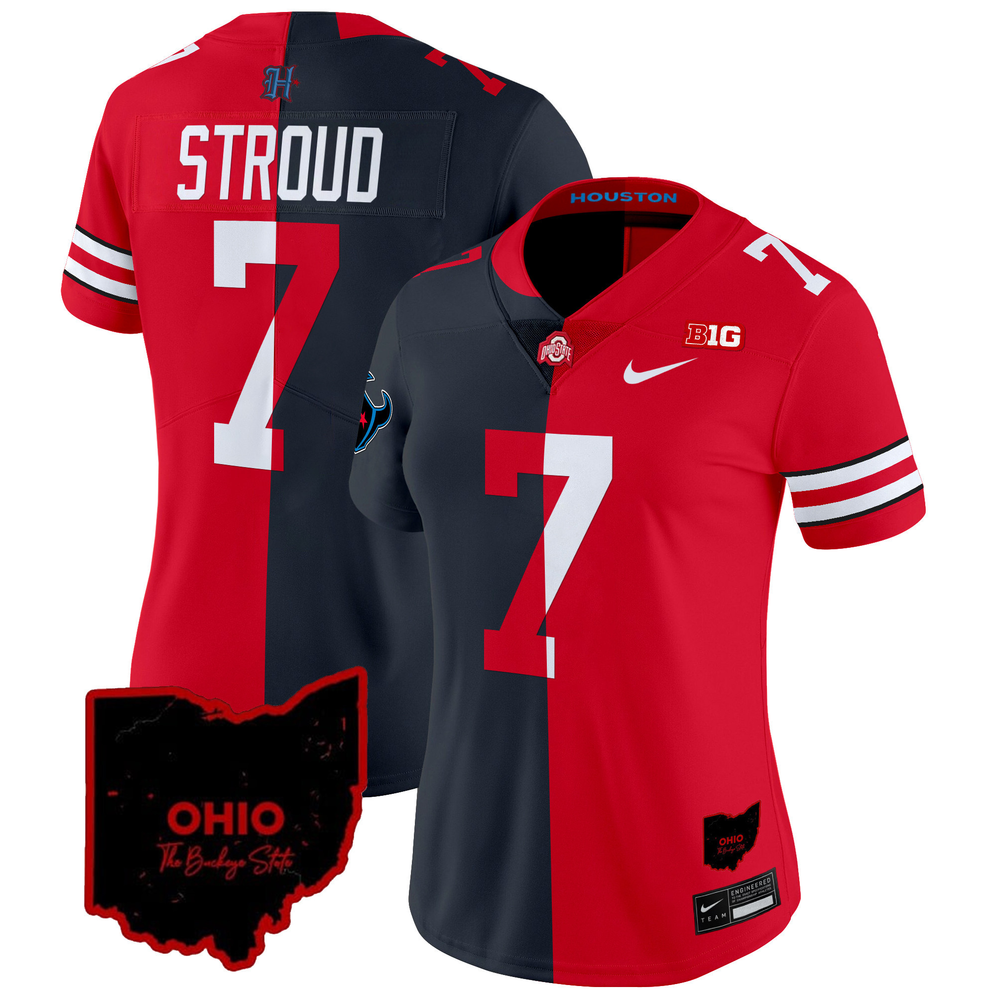 Ohio State Buckeyes Split Vapor Limited Jersey - All Stitched