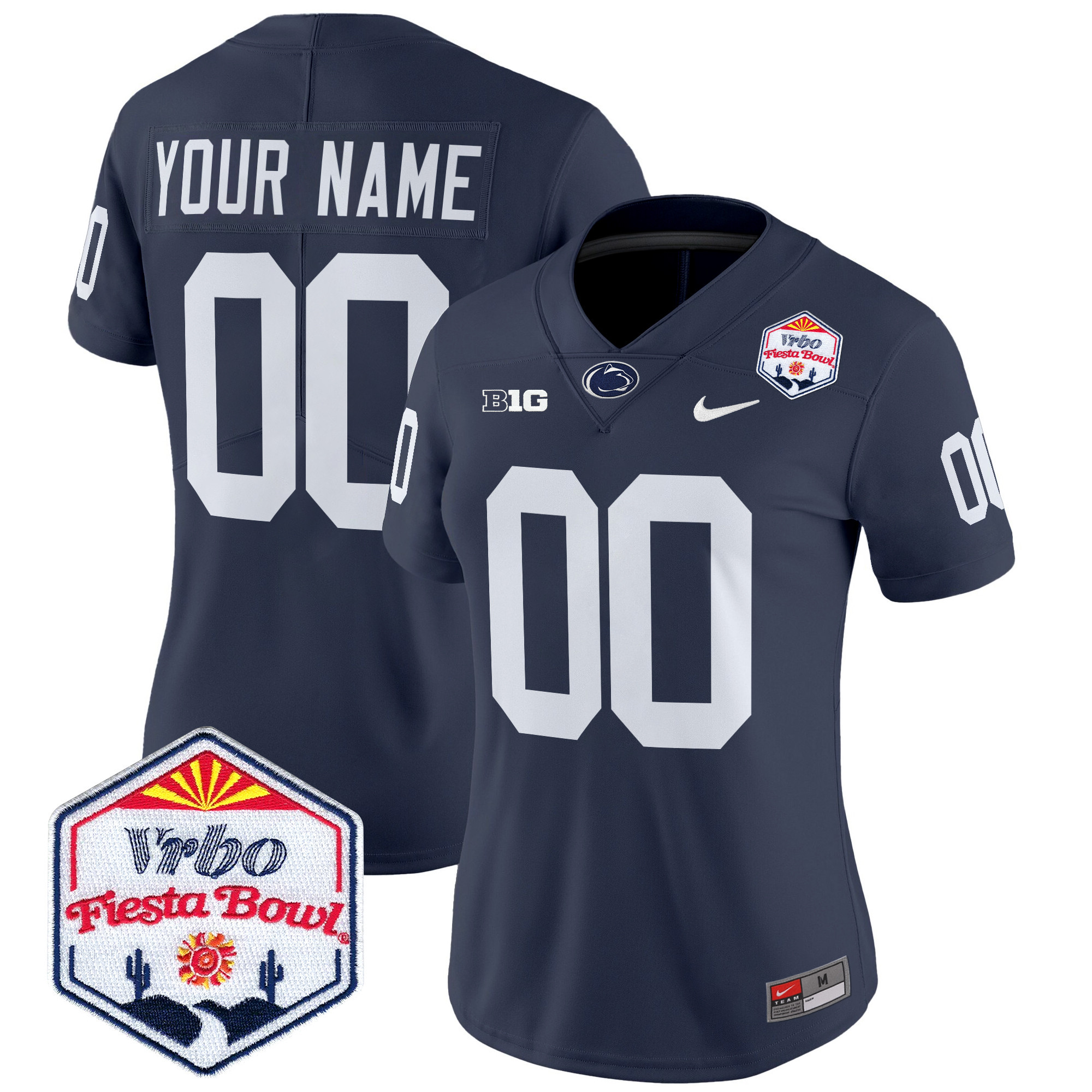 Penn State Nittany Lions 2024 The Fiesta Bowl Patch Vapor Limited Custom Jersey - All Stitched