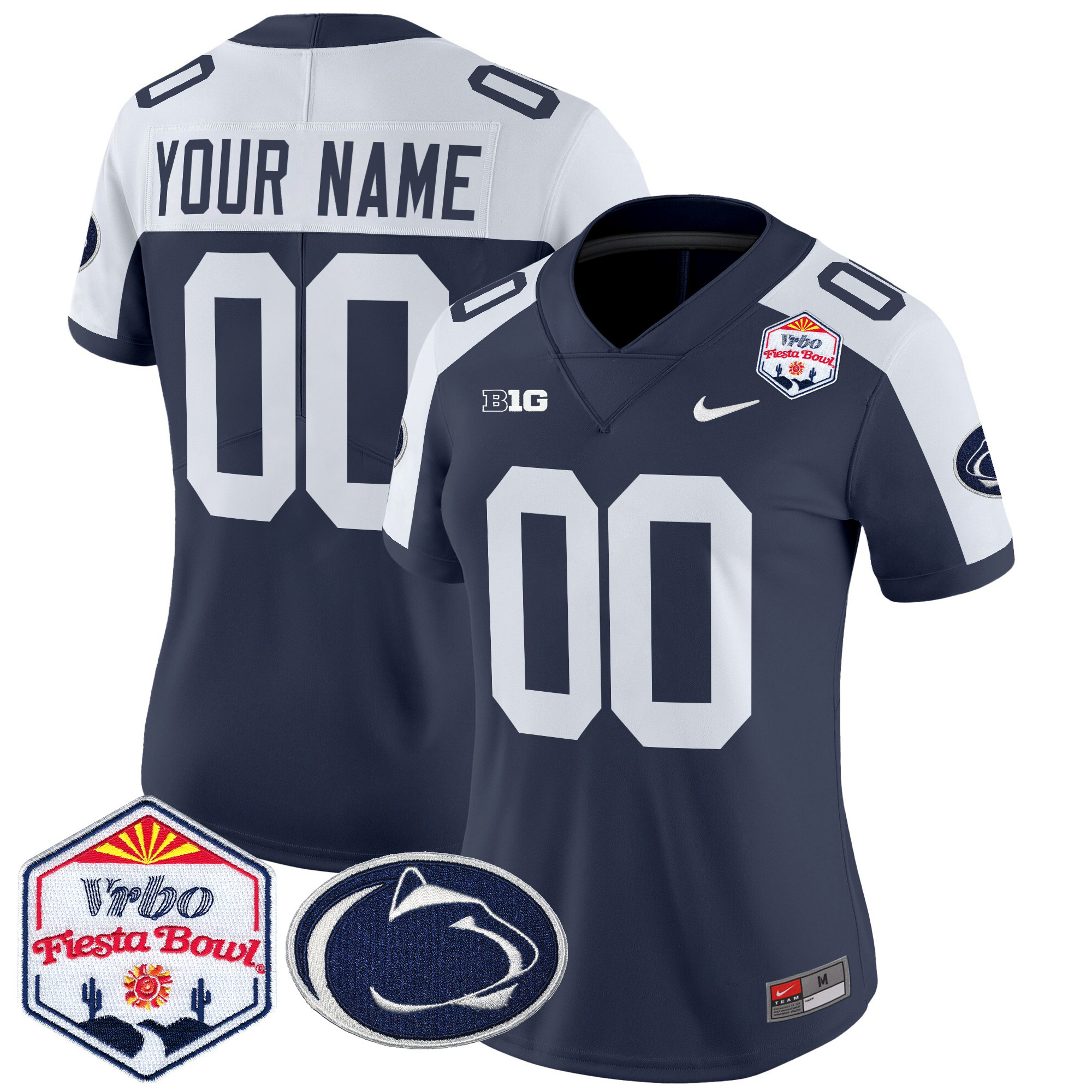 Penn State Nittany Lions 2024 The Fiesta Bowl Patch Vapor Limited Custom Jersey - All Stitched