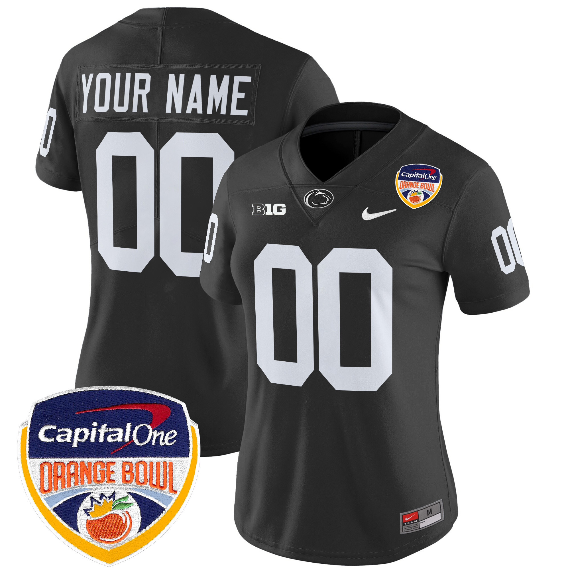 Penn State Nittany Lions Orange Bowl Patch Vapor Limited Custom Jersey - All Stitched