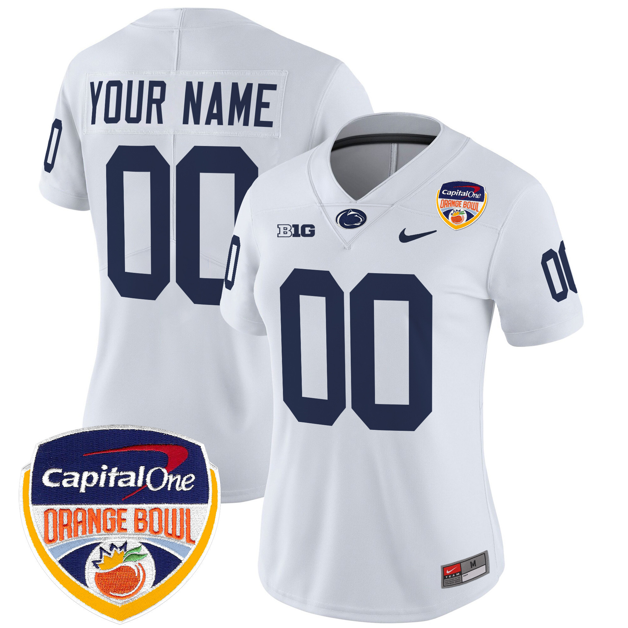 Penn State Nittany Lions Orange Bowl Patch Vapor Limited Custom Jersey - All Stitched