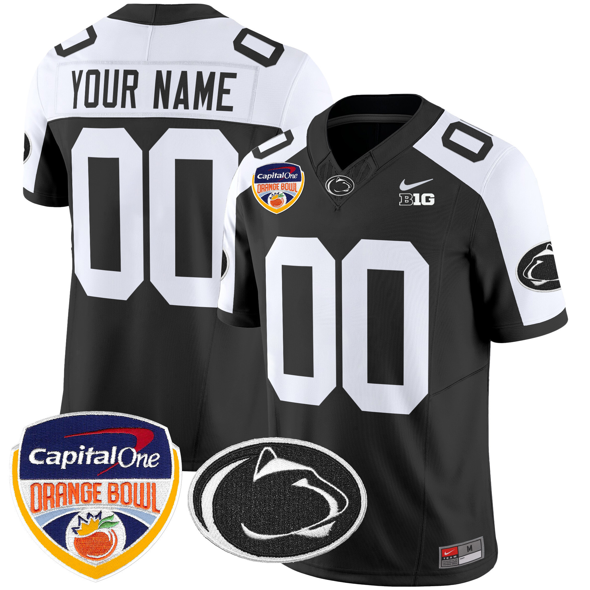 Penn State Nittany Lions Orange Bowl Patch Vapor Limited Custom Jersey V2 - All Stitched