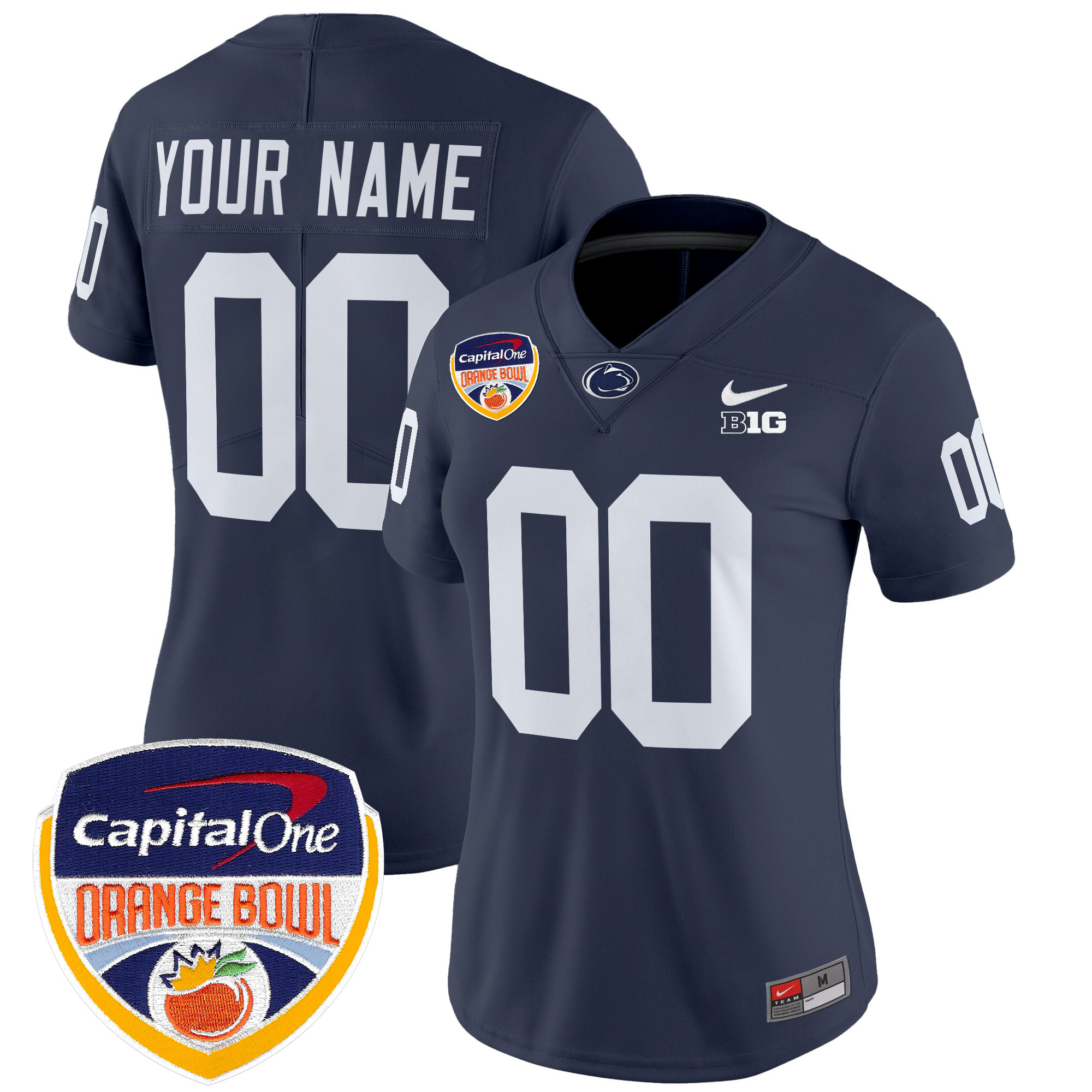 Penn State Nittany Lions Orange Bowl Patch Vapor Limited Custom Jersey V2 - All Stitched