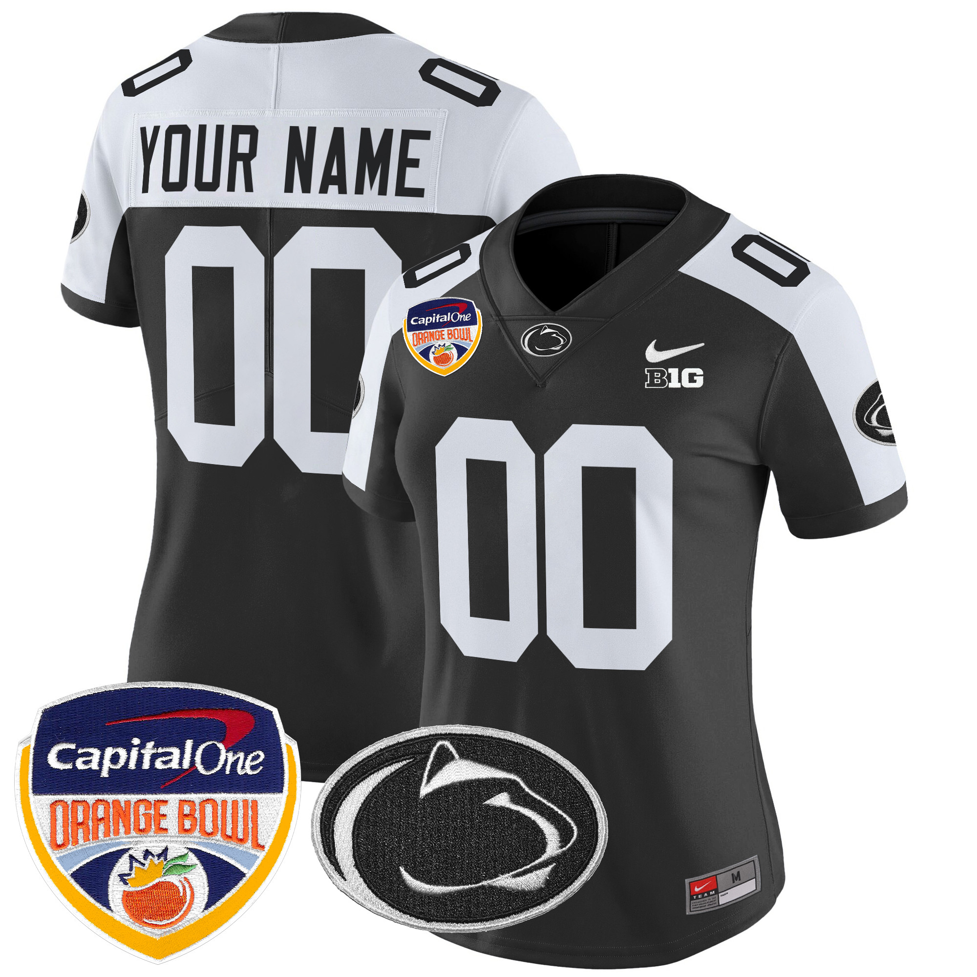 Penn State Nittany Lions Orange Bowl Patch Vapor Limited Custom Jersey V2 - All Stitched