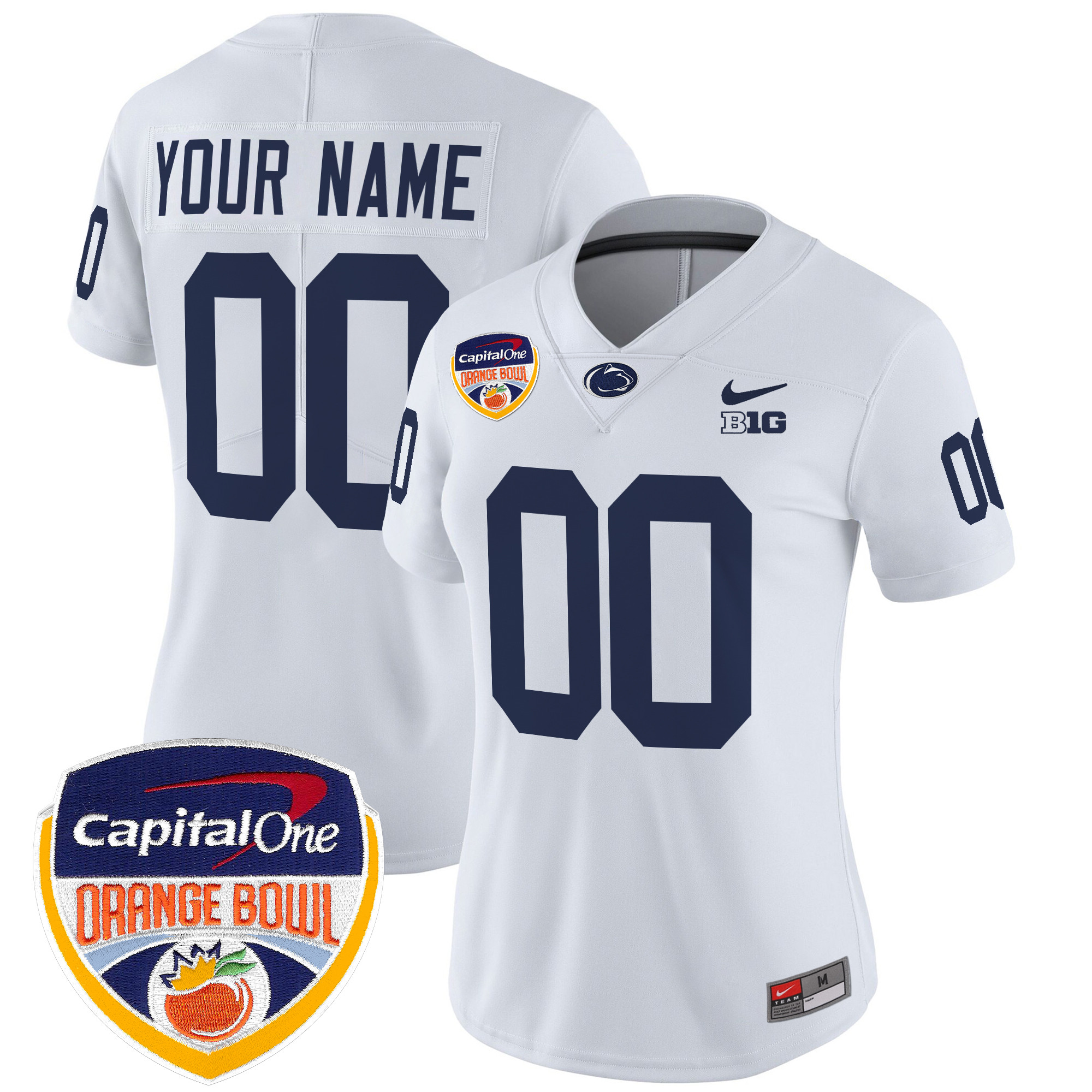 Penn State Nittany Lions Orange Bowl Patch Vapor Limited Custom Jersey V2 - All Stitched